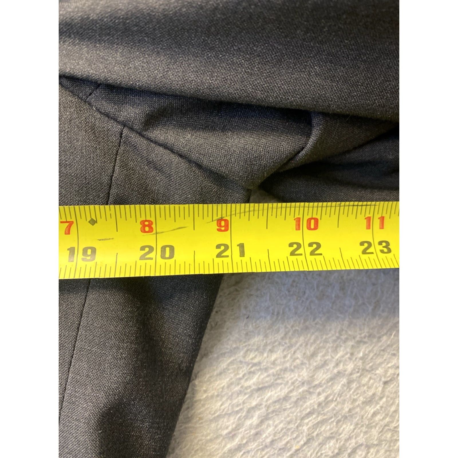 Vintage Jos A Bank Suit Jacket 42L Gray Wool Solid Luxury Governor? Size 42L - 4 Thumbnail