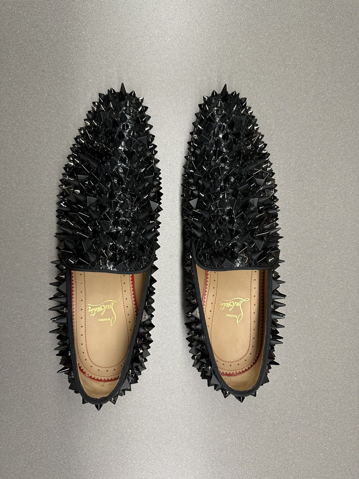Christian Louboutin Christian Louboutin Dandy Pik Pik Flat Black / Mix Black Size US 9 / EU 42 - 9 Thumbnail