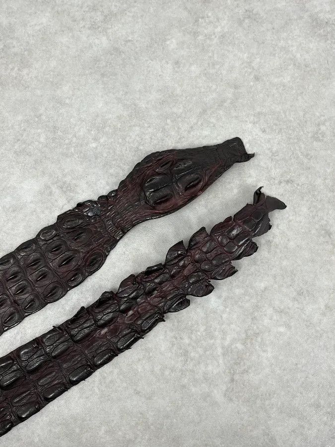 Roberto Cavalli SS2005 Roberto Cavalli Brown Corcodile Leather Belt Size ONE SIZE - 5 Thumbnail