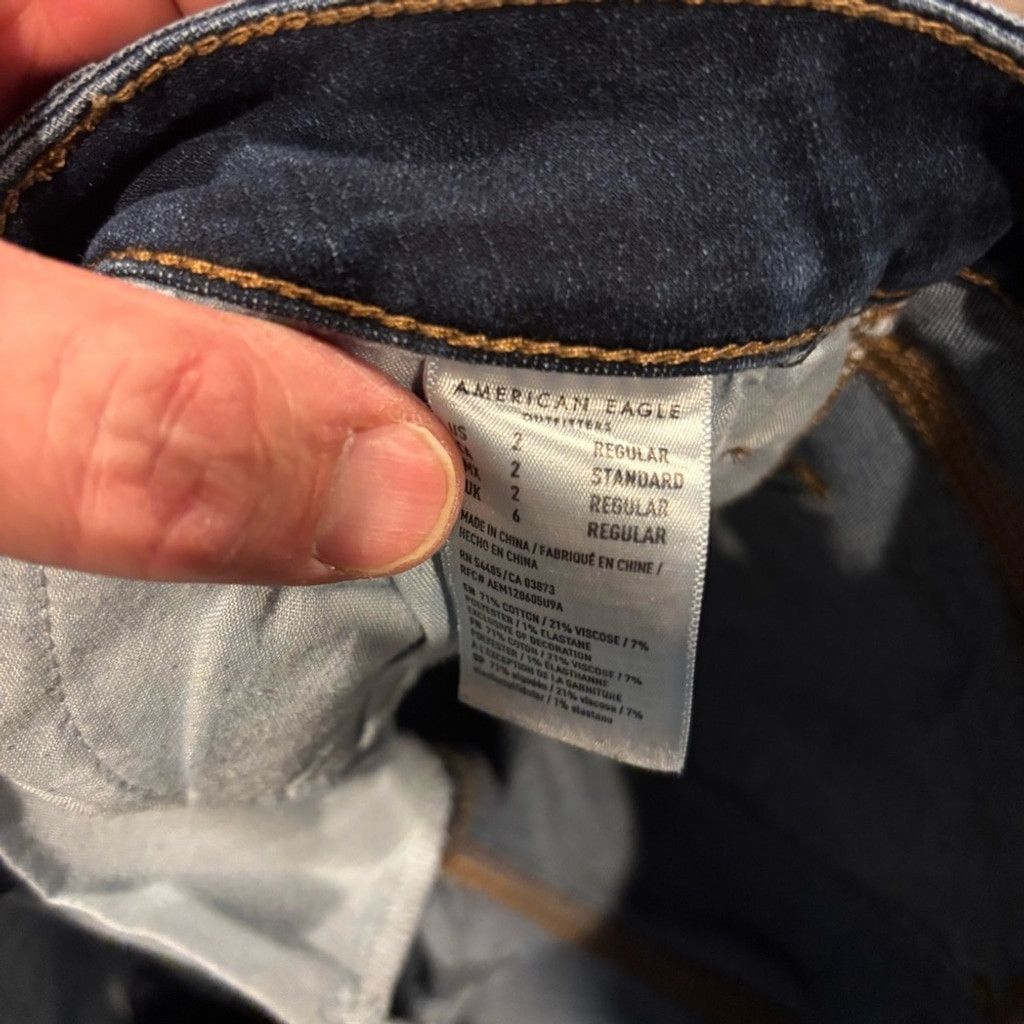 American Eagle Outfitters American Eagle Blue Skinny Jeans with Vintage Fading Size 26" / US 2 / IT 38 - 5 Thumbnail