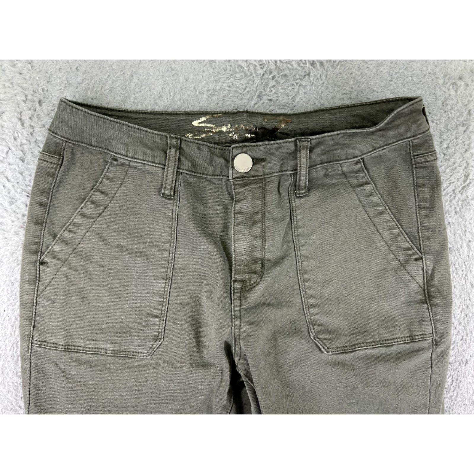 7 For All Mankind 7 For All Mankind Jeans Women 8 Green Denim Ankle Skinny Cotton Blend 7 For All Mankind Jeans Women 8 Green Denim Ankle Skinny Cotton Blend Size 30" / US 8 / IT 44 - 7 Thumbnail