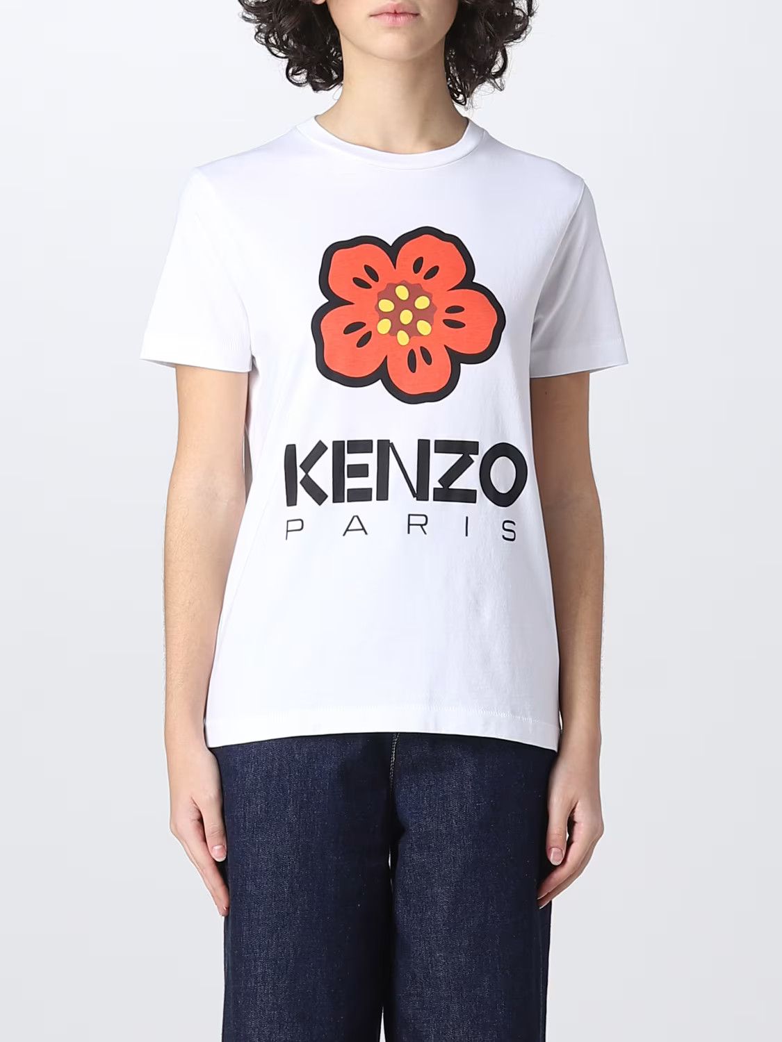 Kenzo o1s22i1n0125 Boke Flower Printed T-Shirt in White Size S / US 4 / IT 40 - 2 Thumbnail