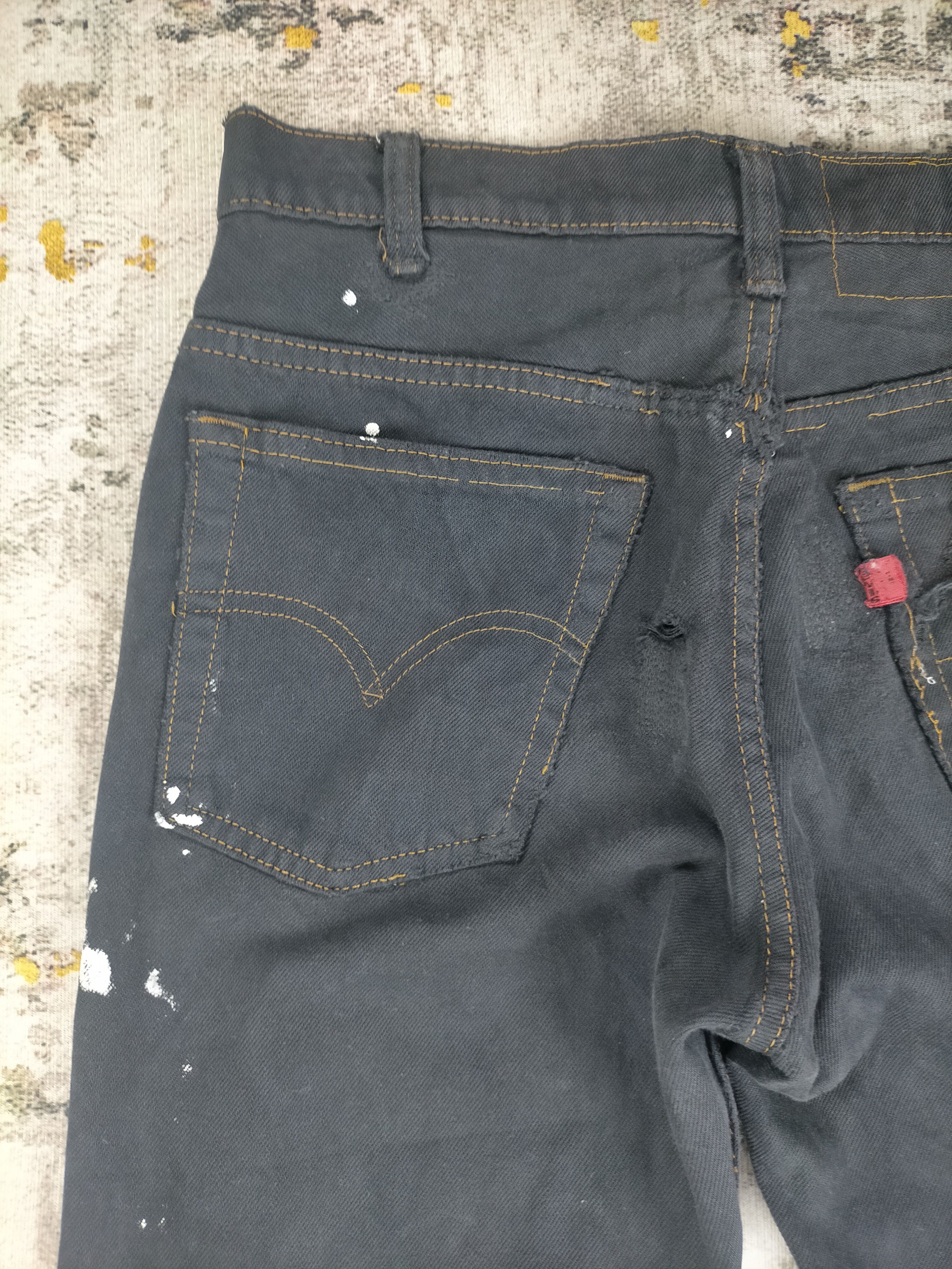 Levi's Rare 80s Levis 517 Trashed Splatter Distressed Flare Jeans Size US 30 / EU 46 - 8 Thumbnail
