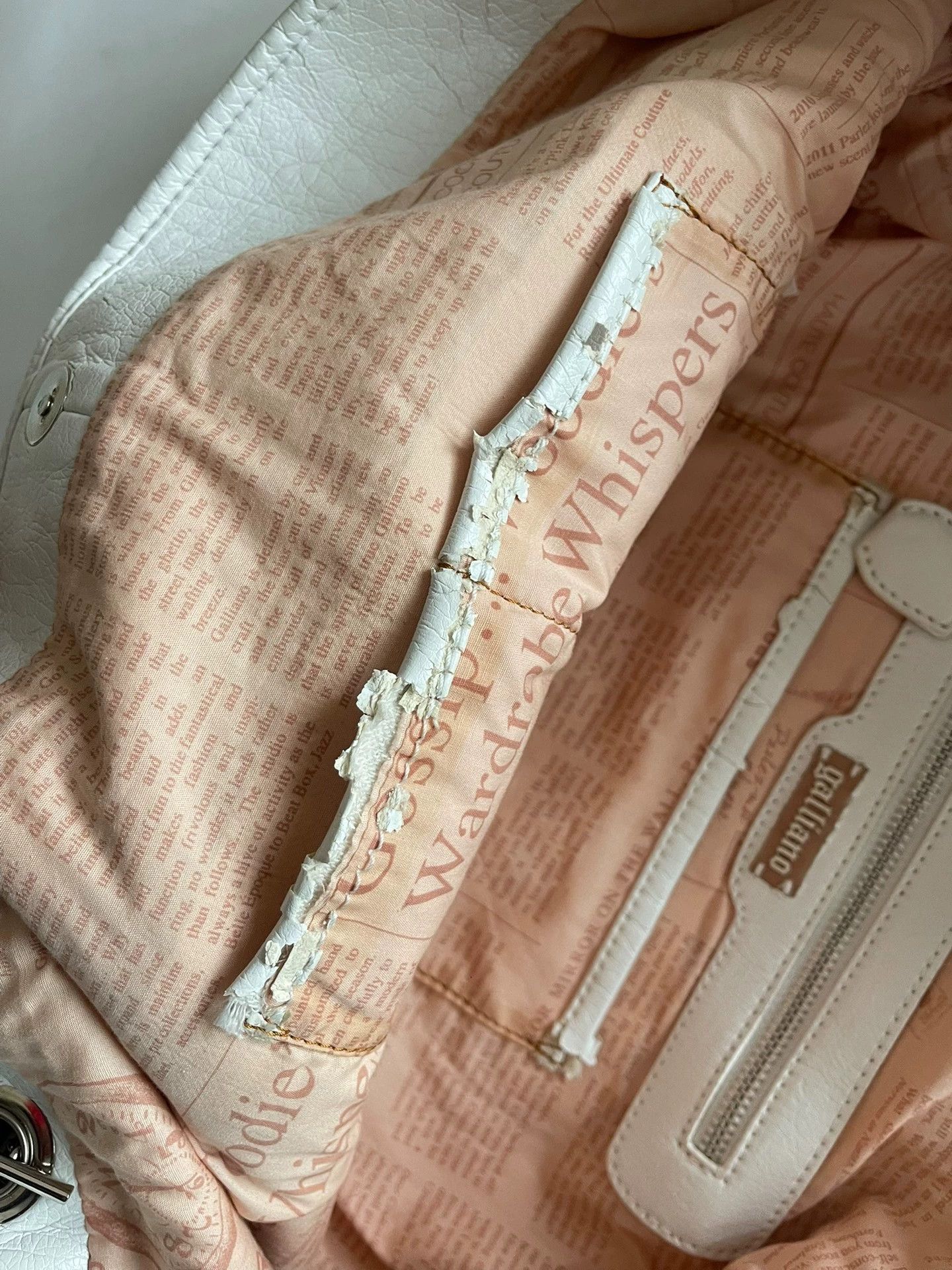 John Galliano John Galliano Oversized Denim Newspaper Print Tote Size ONE SIZE - 9 Thumbnail