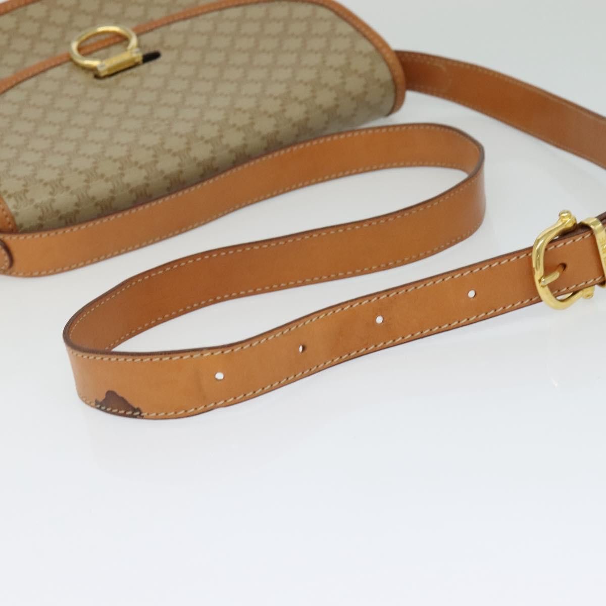 Celine CELINE Macadam Canvas Shoulder Bag Beige Gold Size ONE SIZE - 7 Thumbnail