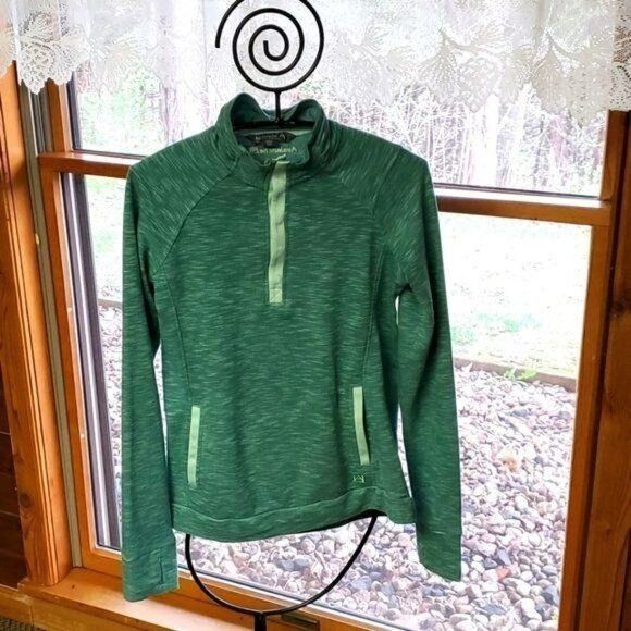 Avalanche Avalanche 1/4 Snap Closure Embroudered Sz S. LS Green Pullov Size S / US 4 / IT 40 - 1 Thumbnail