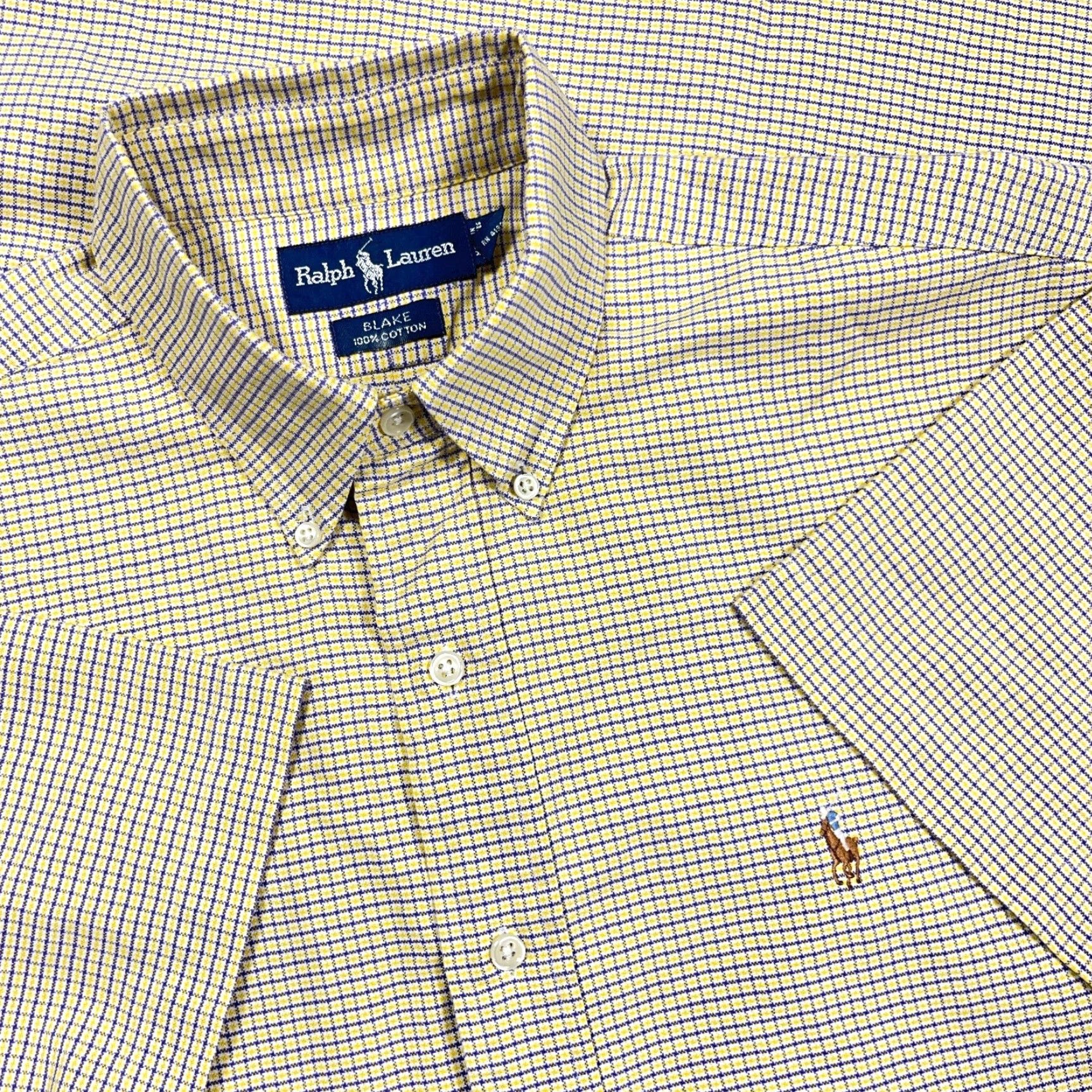 Ralph Lauren Ralph Lauren Button-Up Shirt Men M Pink Yellow Plaid Cotton Oxford Classic Logo Short Sleeve Pattern Vintage: No Size US M / EU 48-50 / 2 - 2 Thumbnail
