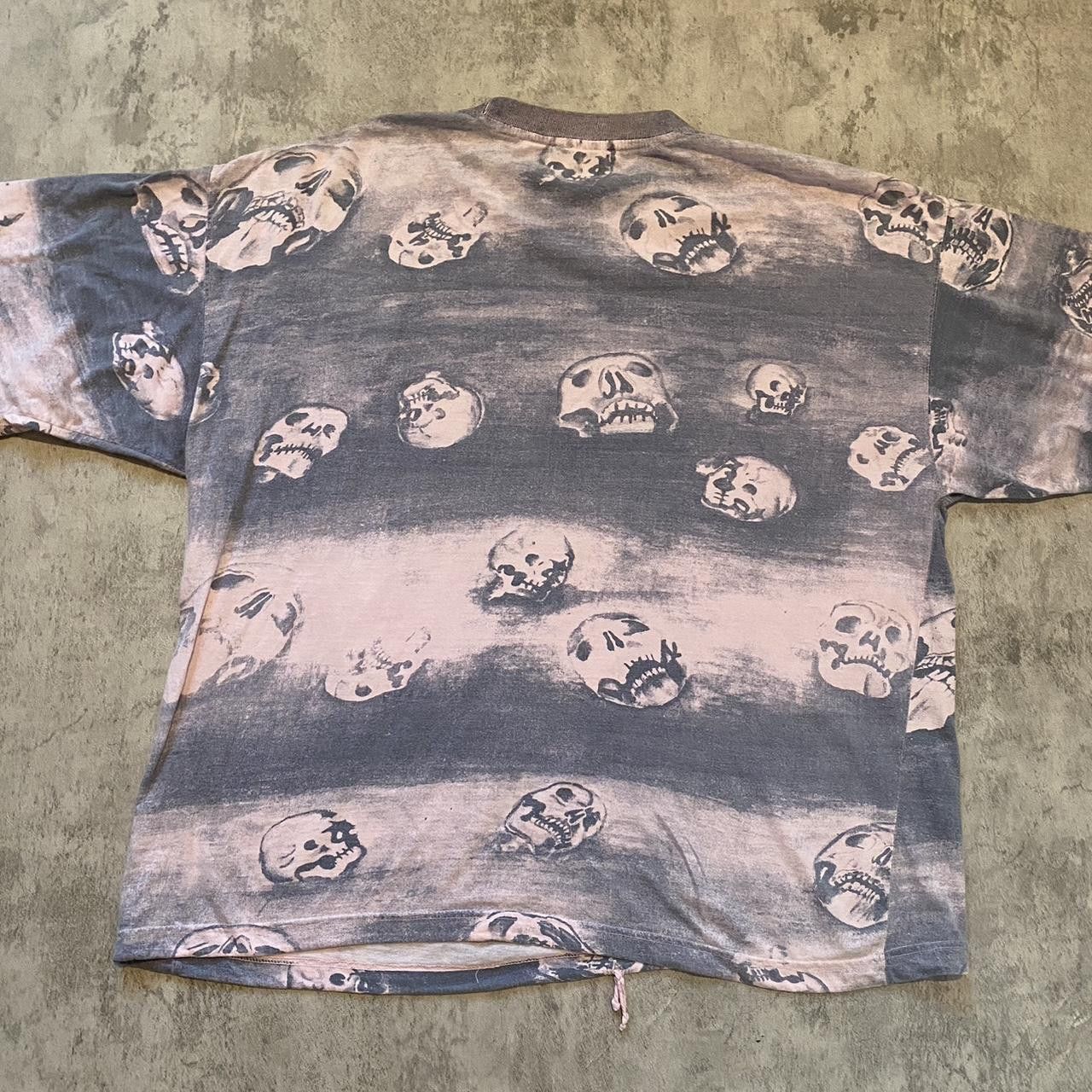 Other 90s Vintage Save the mankind Grey and black skulls Size US L / EU 52-54 / 3 - 2 Thumbnail