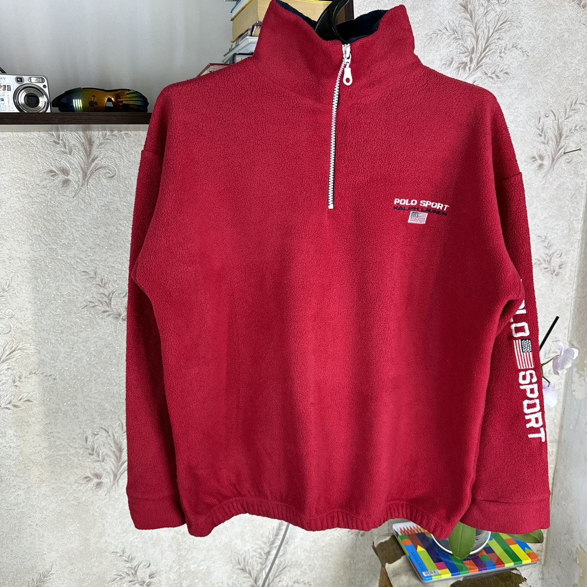 Polo Ralph Lauren × Vintage Vintage 90s Ralph Lauren Polo Sport Fleece Red XL Luxury Size US XL / EU 56 / 4 - 9 Thumbnail