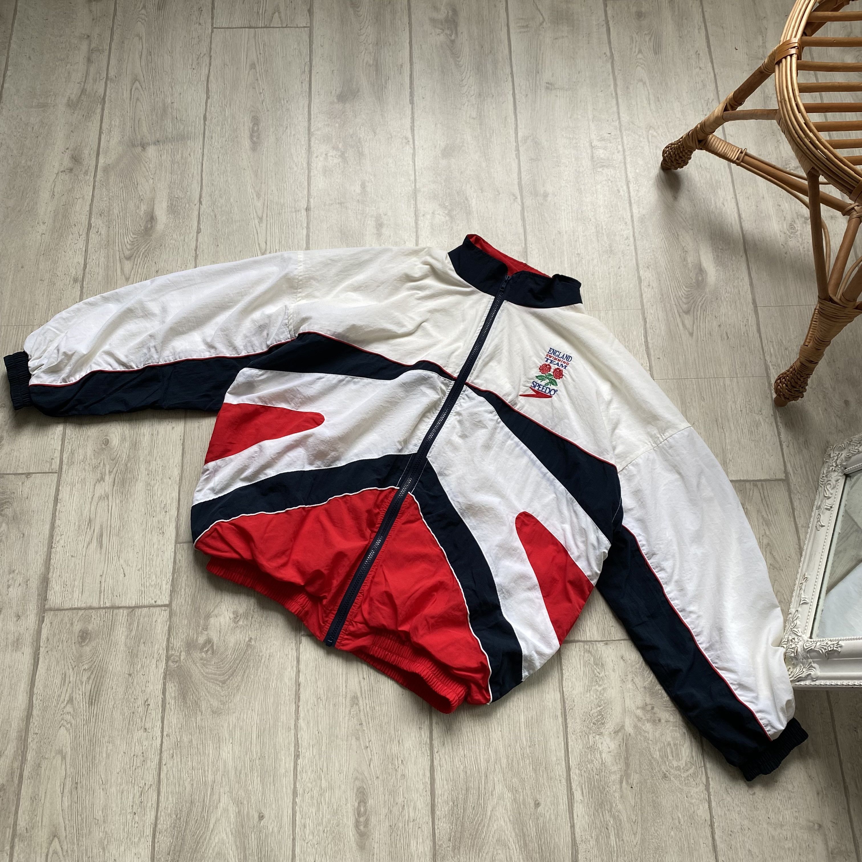 Canterbury of New Zealand Speedo Vintage 80s England Team nylon boxy jacket sportwear Size US XL / EU 56 / 4 - 11 Thumbnail