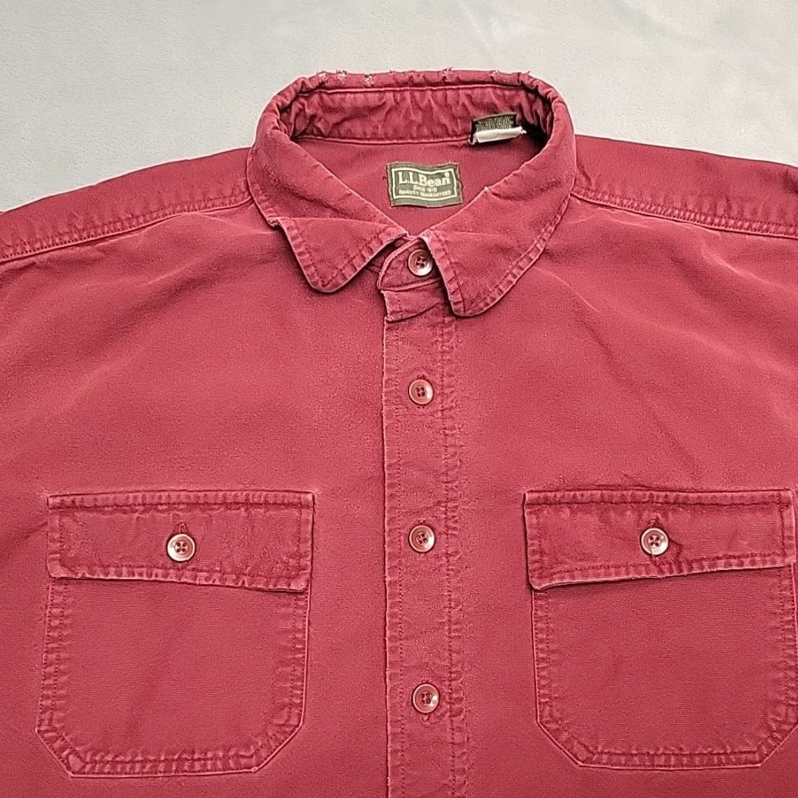 Vintage VTG LL Bean Shirt Men XLT Maroon Chamois Flannel Long Sleeve Outdoor Made in USA Shirt Men XLT Maroon Chamois Flannel Long Sleeve Outdoor Made in USA Size US XL / EU 56 / 4 - 2 Thumbnail