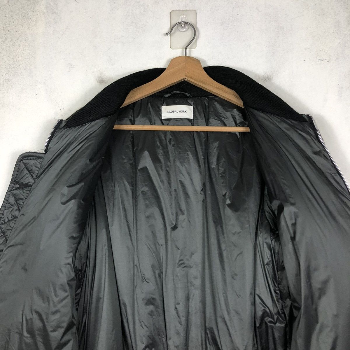 Japanese Brand 📌VINTAGE WOOL BIKER BOMBER JACKET GLOBAL WORK JAPAN Size US M / EU 48-50 / 2 - 14 Thumbnail