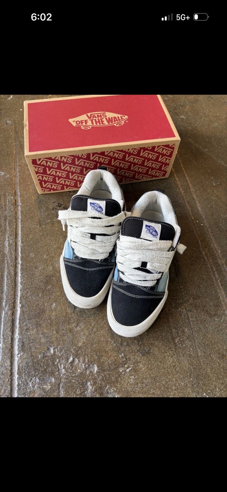 Vans Vans Wave Washed Old Knu Skool Sneaker Distressed Bluestone Size US 10 / EU 43 - 6 Thumbnail