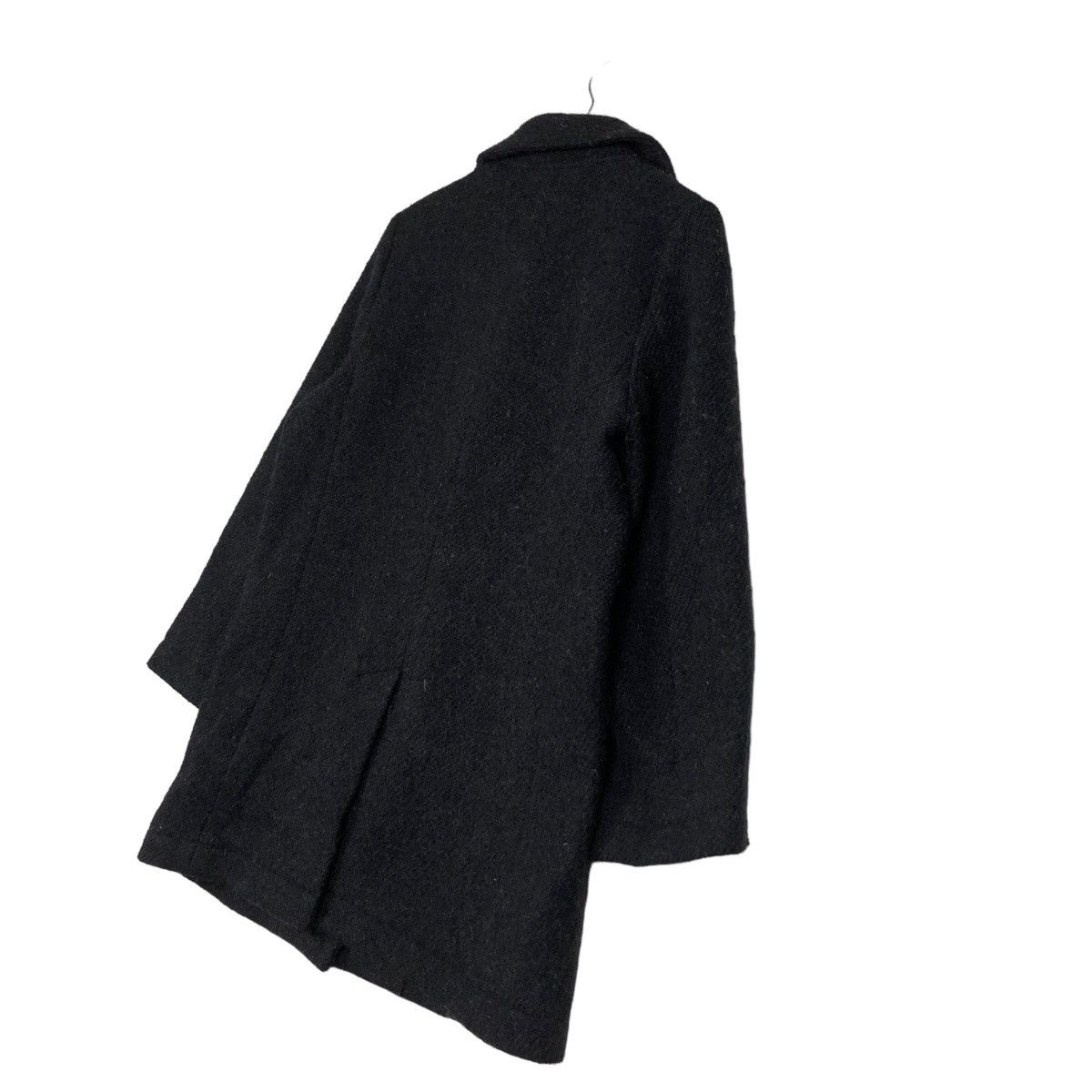 Japanese Brand 🔥Rich Black - Long Fly Coats Wool Herringbone MHL England Size US M / EU 48-50 / 2 - 10 Thumbnail