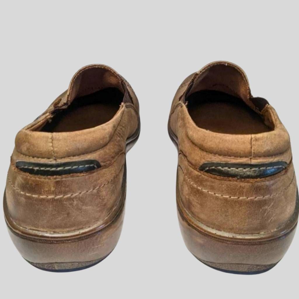 New Balance Aravon by New Balance Slip-On Clogs 7.5D Brown Leather Comfo Size US 7.5 / IT 37.5 - 3 Thumbnail