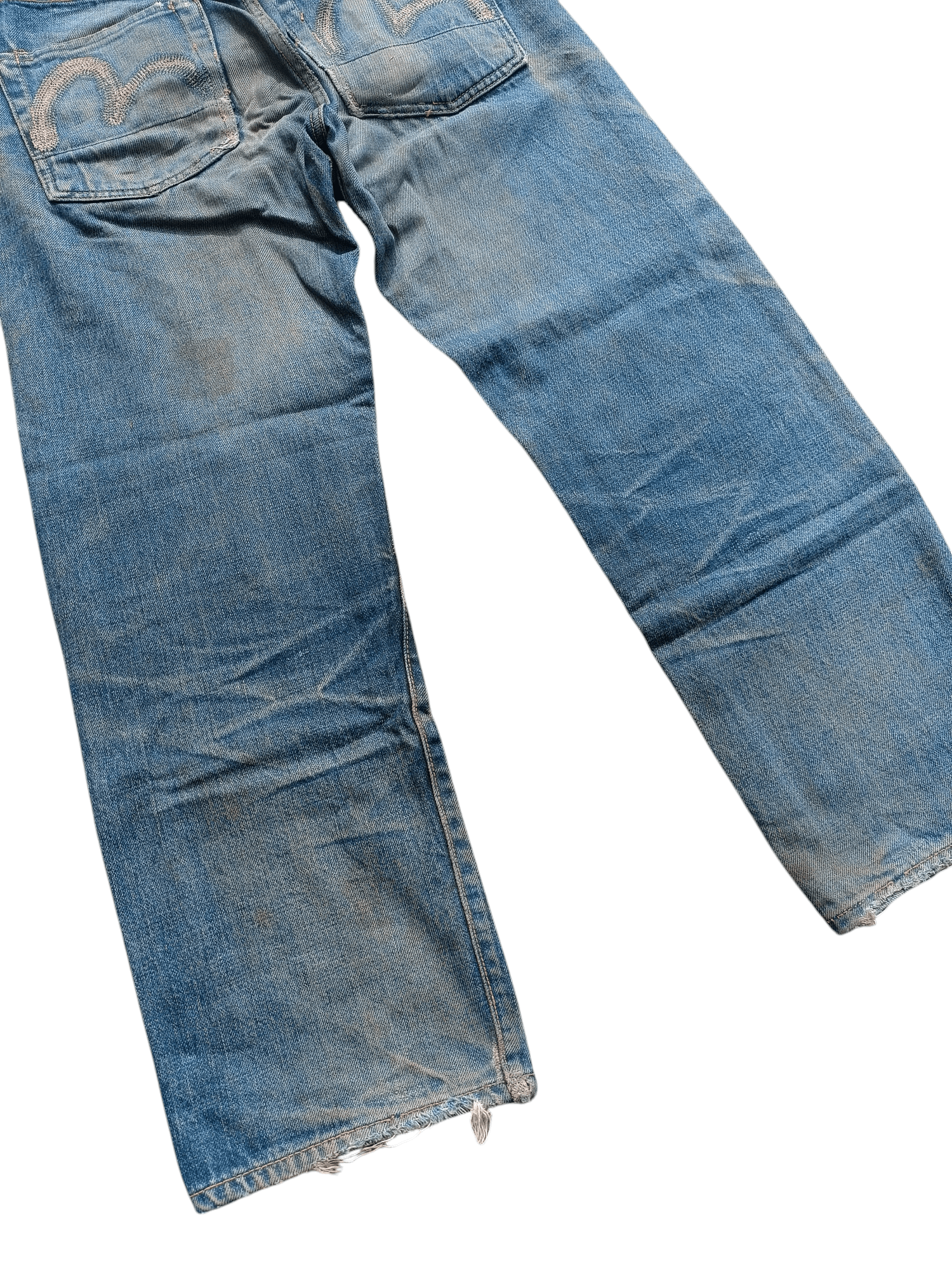 Guess × Japanese Brand FLARED 💥 90s Guess Jeans Distress Whiskers Denim Size US 32 / EU 48 - 8 Thumbnail