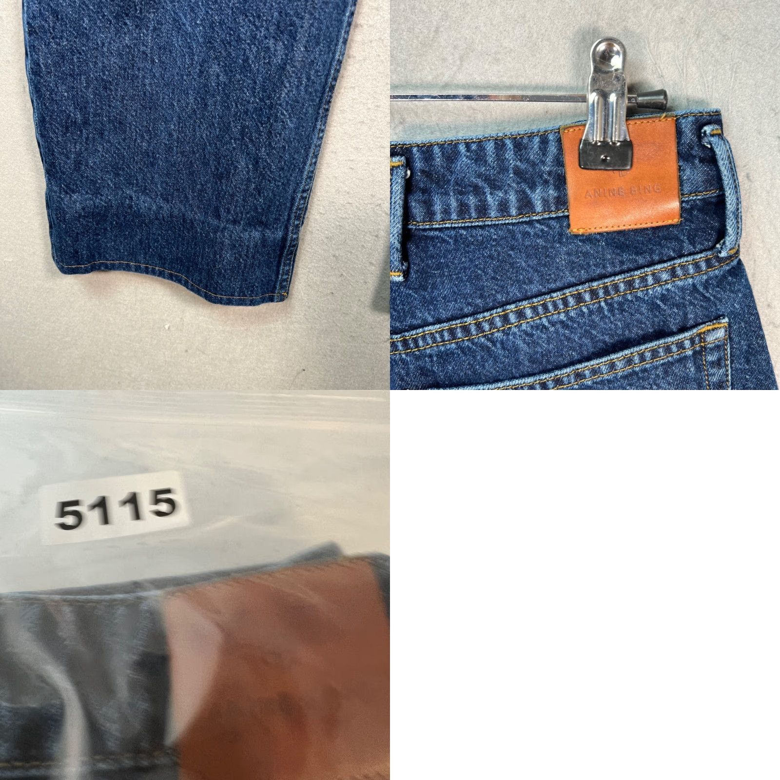 Anine Bing ANINE BING Womens Jeans 27 High Waisted Pleated Blue Denim Straight Leg Size 27" / US 4 / IT 40 - 9 Thumbnail