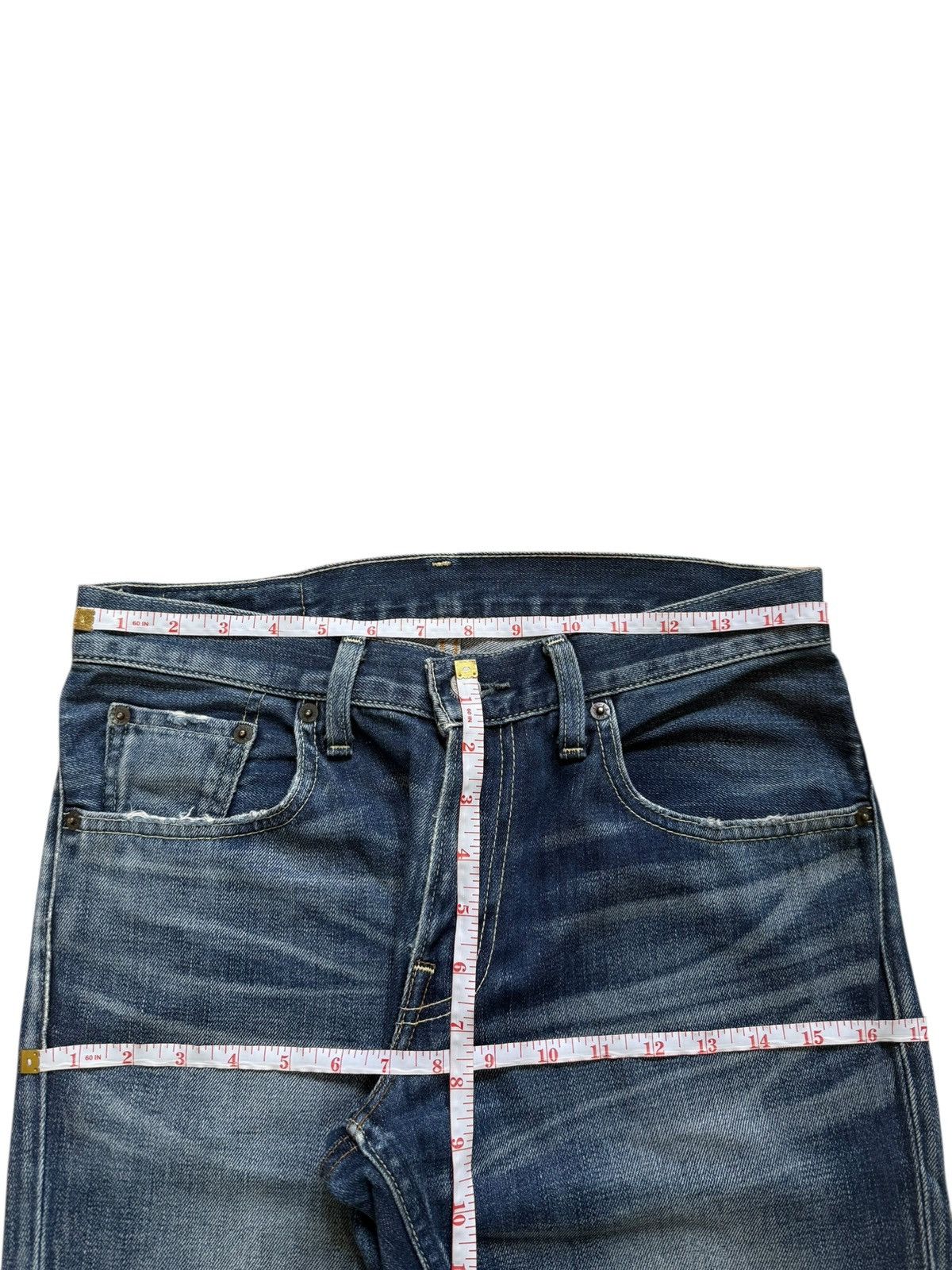 Levi's Vintage 90s Levis 507 Faded Wash Distress Flare Jeans Size 30" / US 8 / IT 44 - 6 Thumbnail