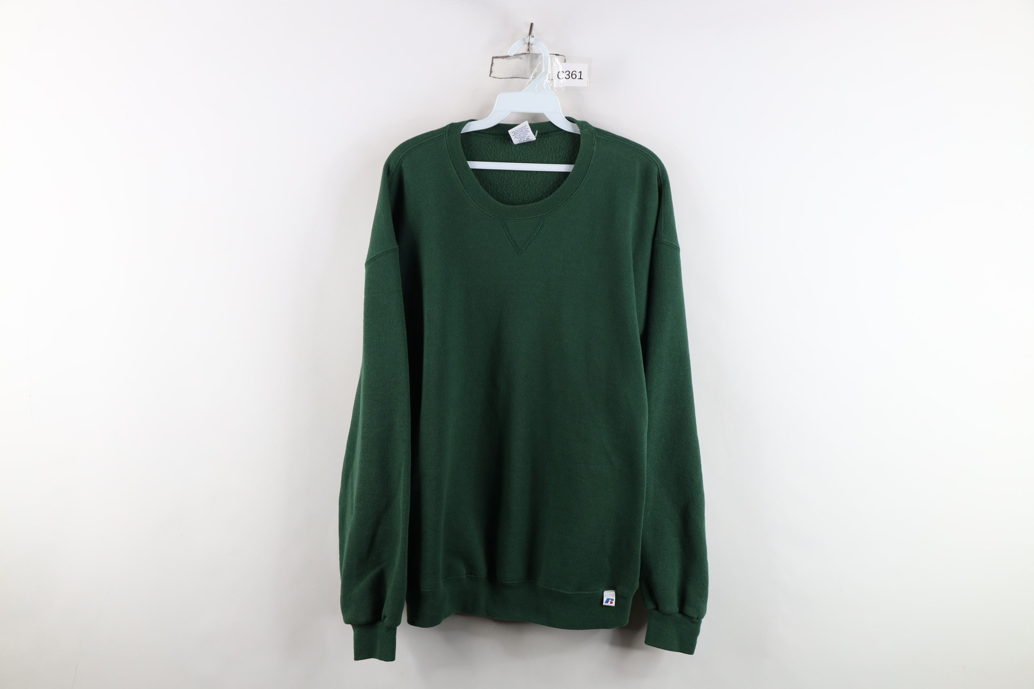 Russell Athletic Vintage 90s Russell Athletic Blank Crewneck Sweatshirt Green Size US L / EU 52-54 / 3 - 1 Thumbnail