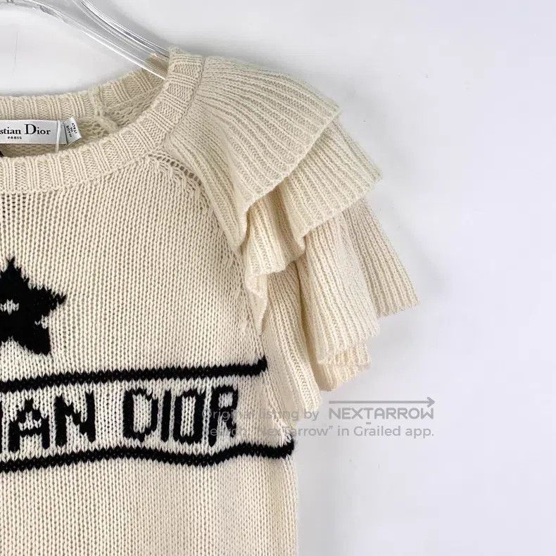 Dior Dior Beige five-pointed star logo letter inlaid cashmere r Size XXS / US 00 / IT 34 - 3 Thumbnail
