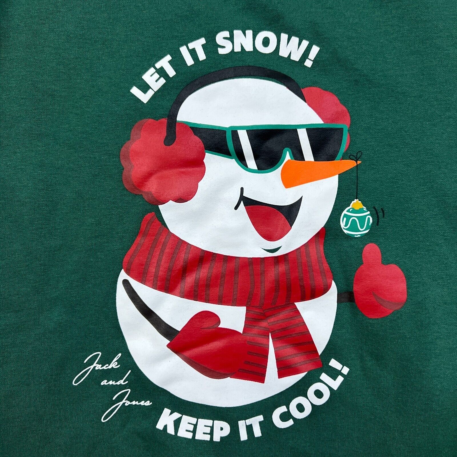 Jack & Jones × Vintage Jack & Jones Sweatshirt Medium Let It Snow Snowman Christmas Size US M / EU 48-50 / 2 - 3 Thumbnail