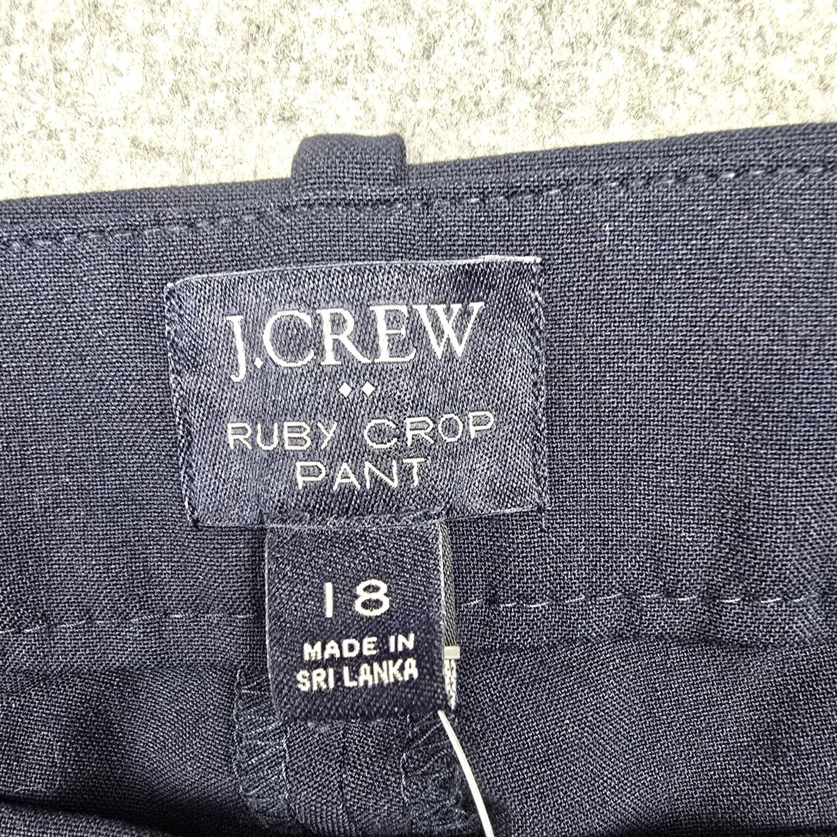 J.Crew J Crew Pants Womens 18 Navy Blue Twill Crop Stretch Dress Career Work Ruby New Size 40" / US 18 - 4 Thumbnail