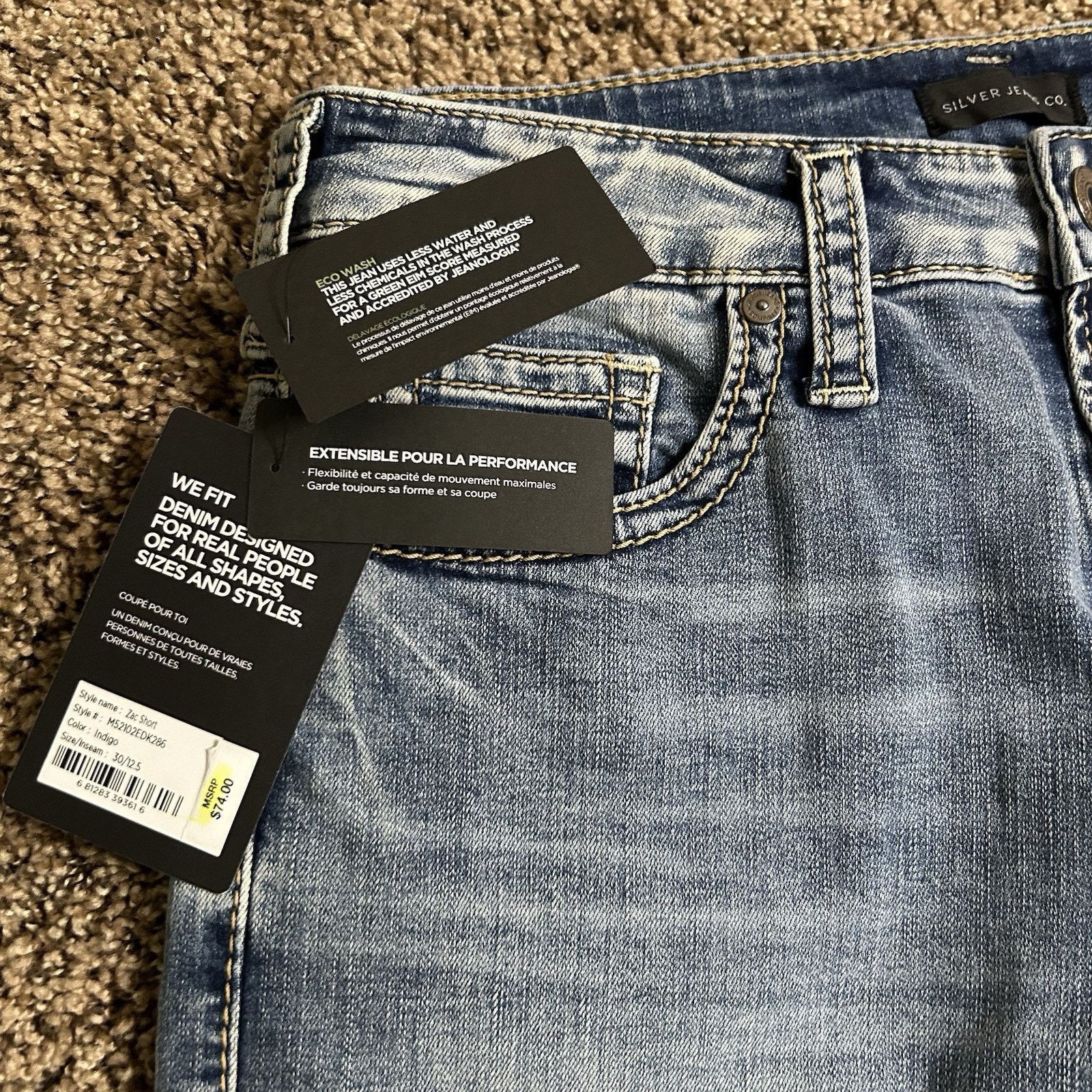 Other Silver Zac Relaxed Fit Shorts W 30 / L 12.5 - NWT! Size US 30 / EU 46 - 4 Thumbnail