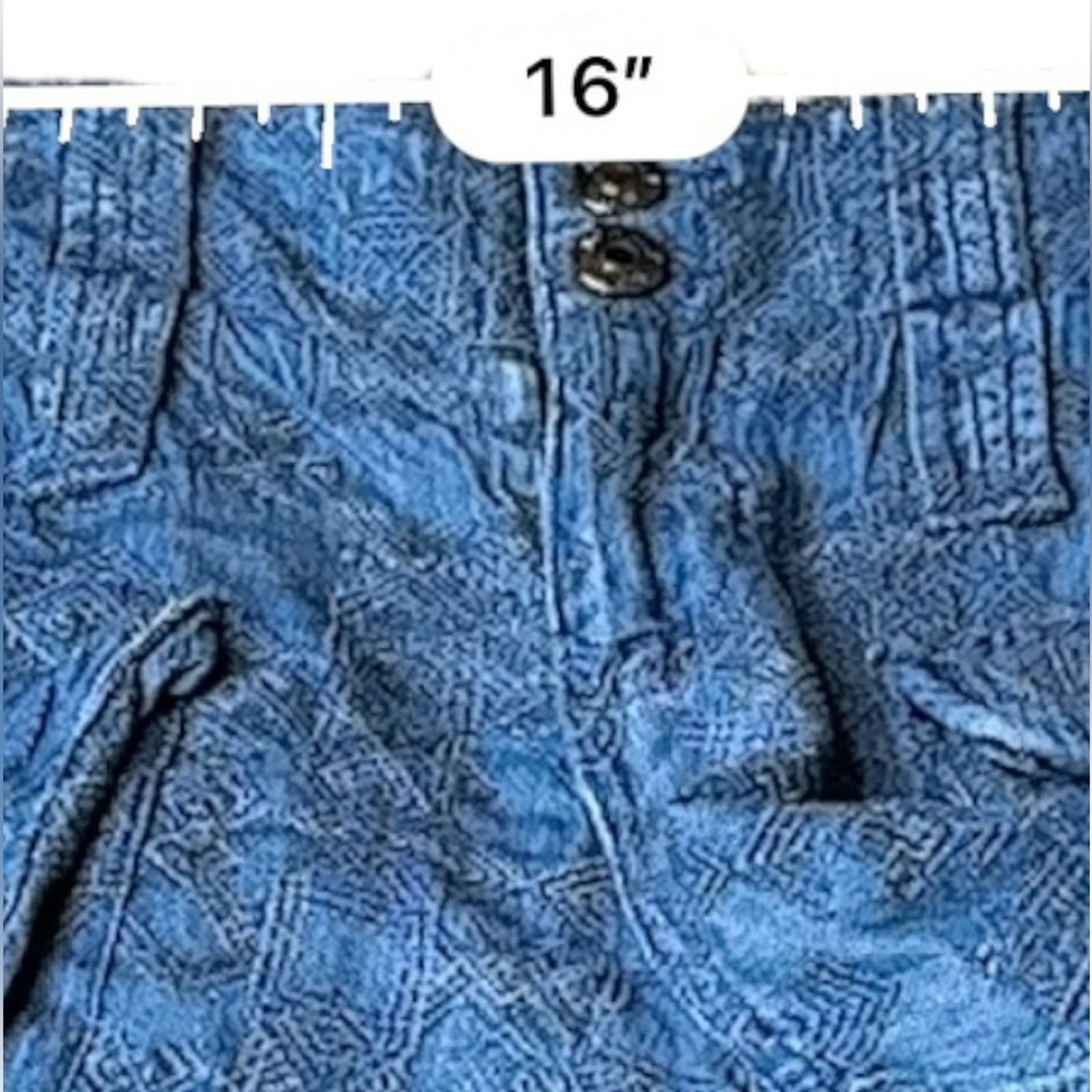 Johnny Was Johnny Was Zuma Embroidered Cargo Denim High Rise Shorts 2 Size 32" / US 10 / IT 46 - 7 Thumbnail