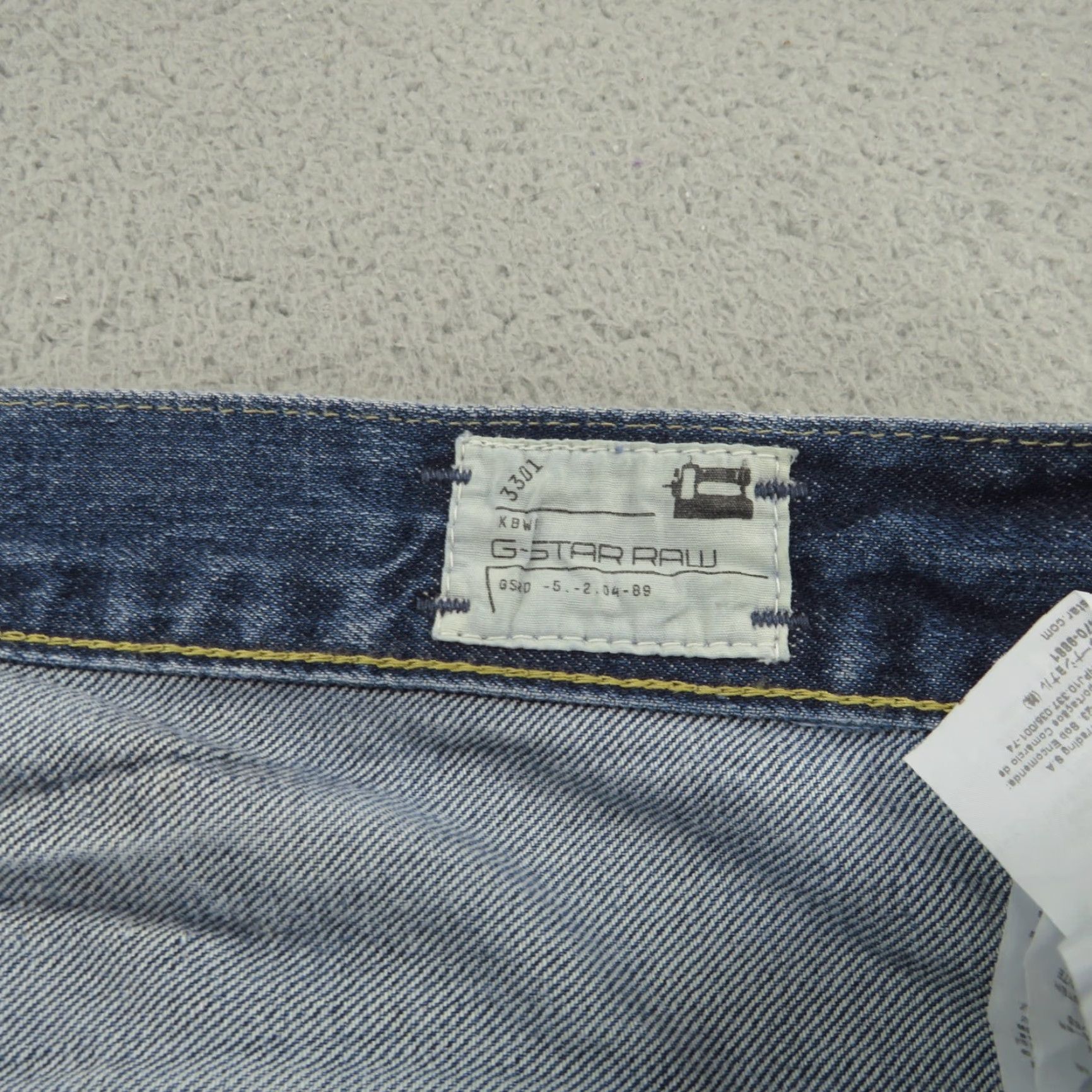 G-Star G Star Raw Jeans Mens 36x32 3301 Slim Light Washout Fades Denim Button Fly Jeans 5-Pocket Design Size US 36 / EU 52 - 7 Thumbnail