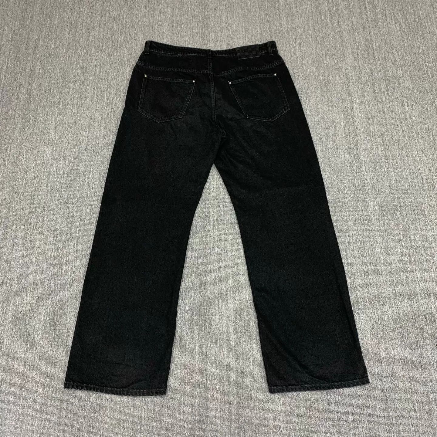 Louis Vuitton LV Black Monogram Logo Distressed Jeans 36 26New Rare Size US 36 / EU 52 - 2 Thumbnail