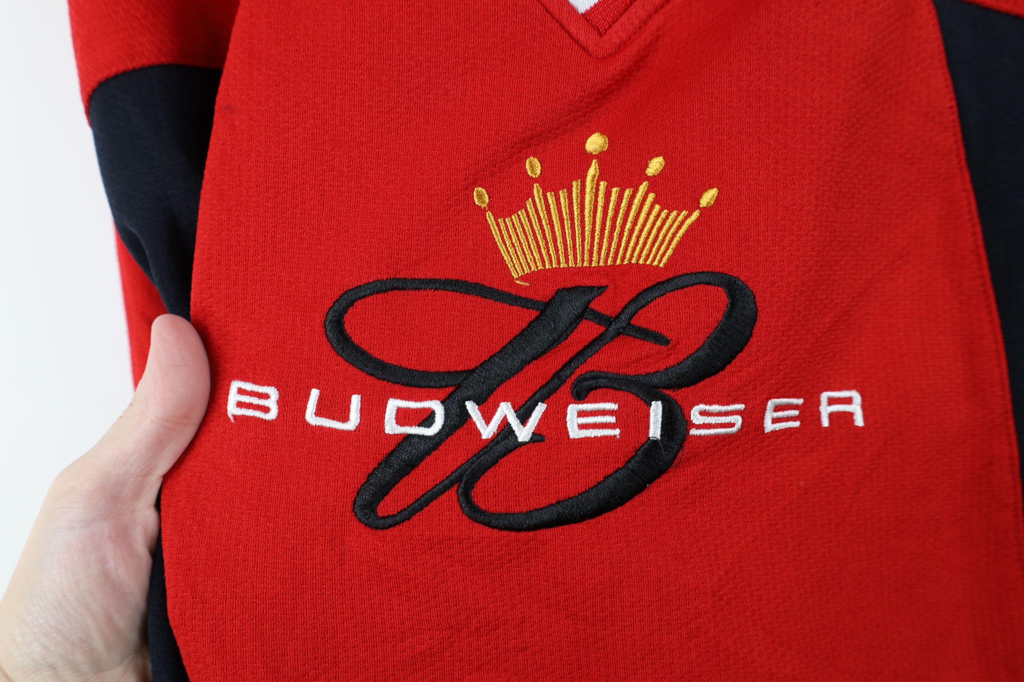Vintage Vintage NASCAR Jr Budweiser Racing Jersey T-Shirt Red Size US L / EU 52-54 / 3 - 5 Thumbnail