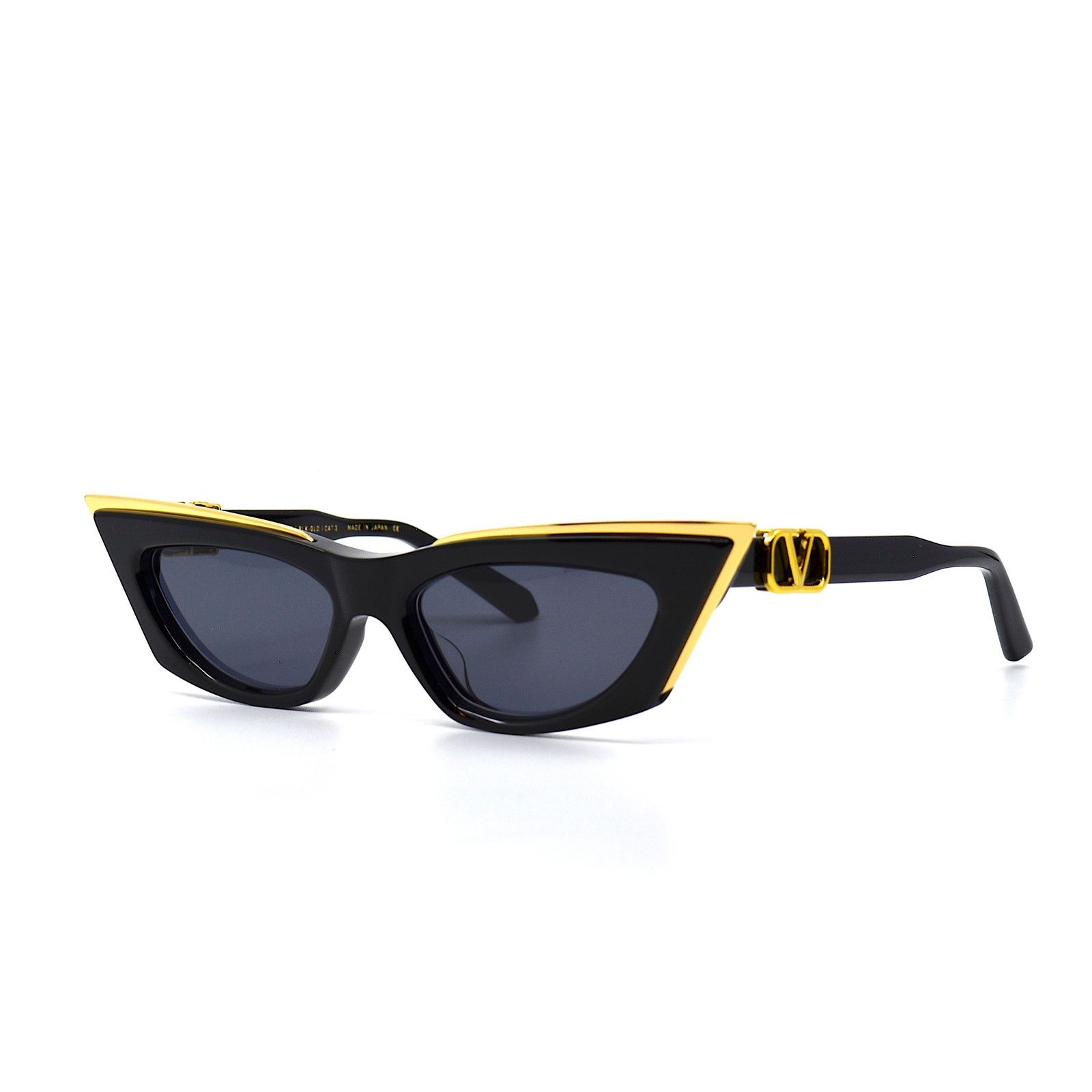 Valentino NEW Valentino V Goldcut I VLS113 Black Gold Sunglasses Size ONE SIZE - 4 Thumbnail