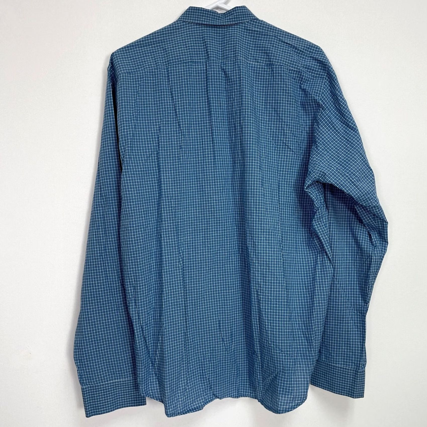 Theory Theory Blue Plaid Button-Up Shirt XL Long Sleeve Cotton Casual Mens Size US XL / EU 56 / 4 - 2 Thumbnail