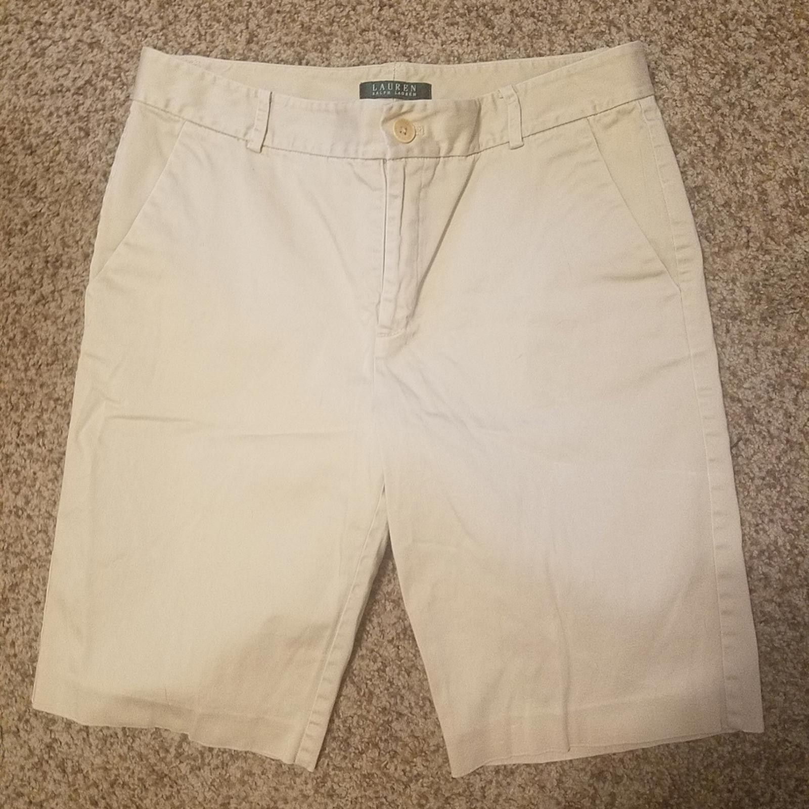 Polo Ralph Lauren Lauren Ralph Lauren Women's Cream Shorts Size 10 Size 32" / US 10 / IT 46 - 2 Thumbnail