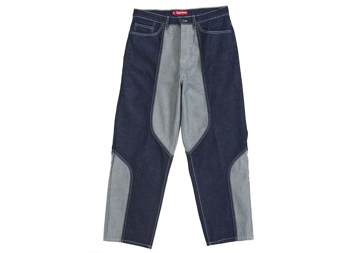 Supreme 2-TONE PANELED BAGGY JEAN Size US 34 / EU 50 - 1 Thumbnail