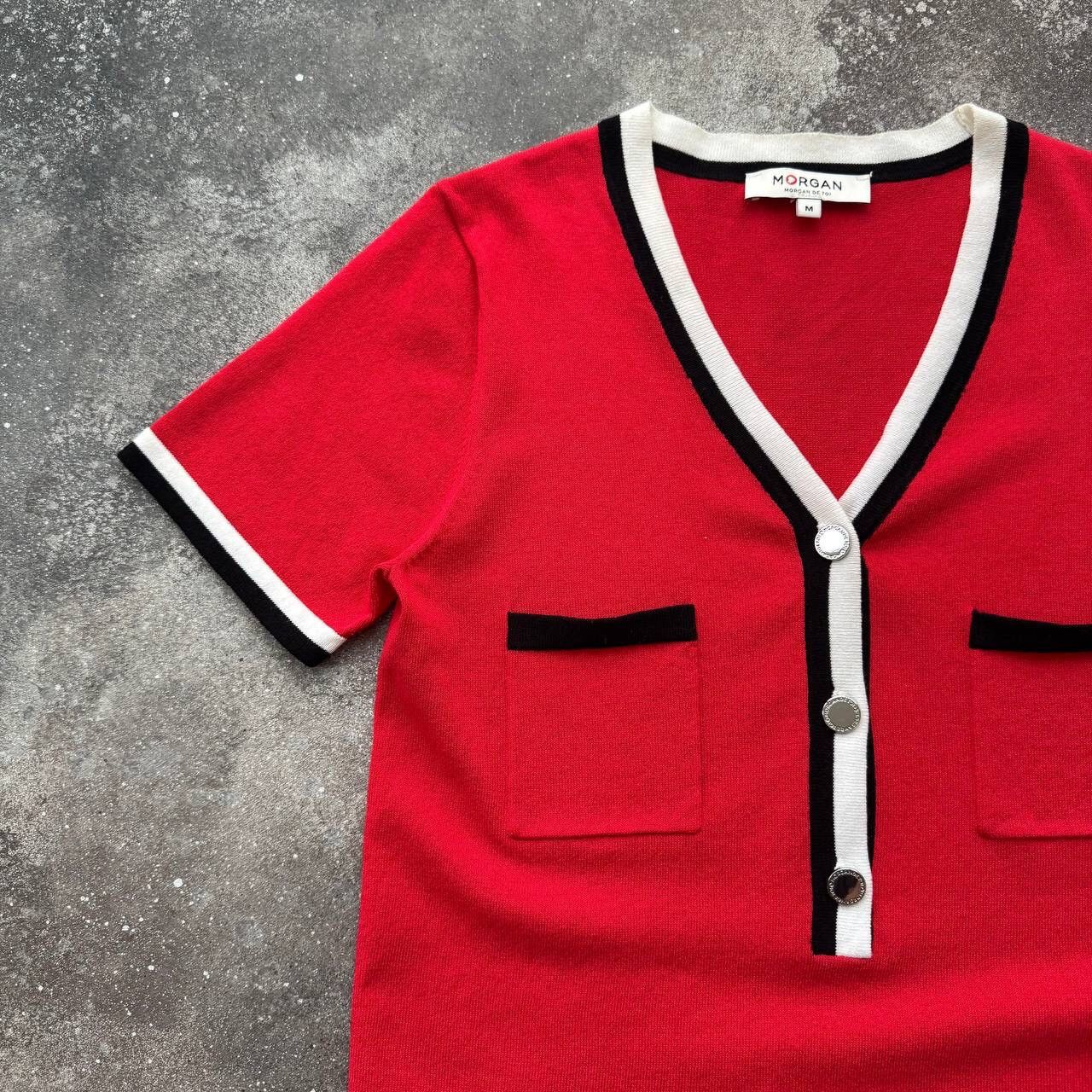 20471120 × Japanese Brand × Vintage Morgan de Toi Y2K Short Sleeve Viscose Sweater Size M / US 6-8 / IT 42-44 - 2 Thumbnail