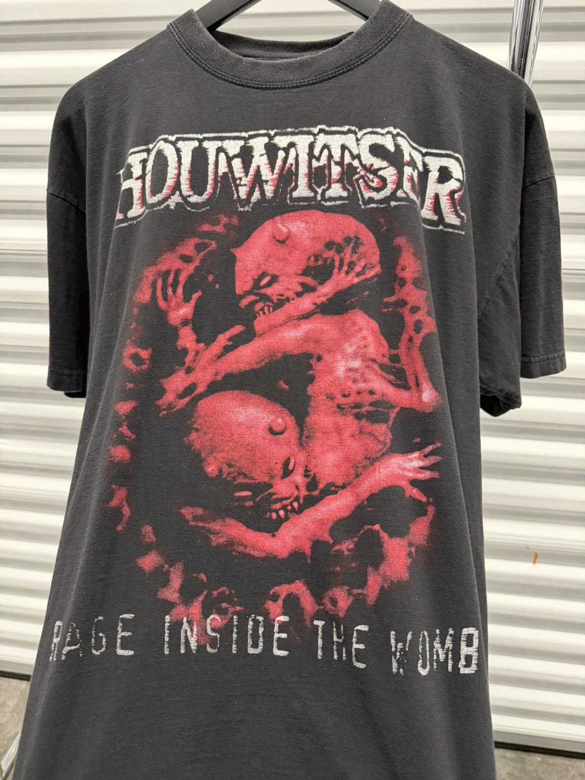 Vintage Vintage houwitser rage inside the womb faded band shirt erd Size US XL / EU 56 / 4 - 3 Thumbnail
