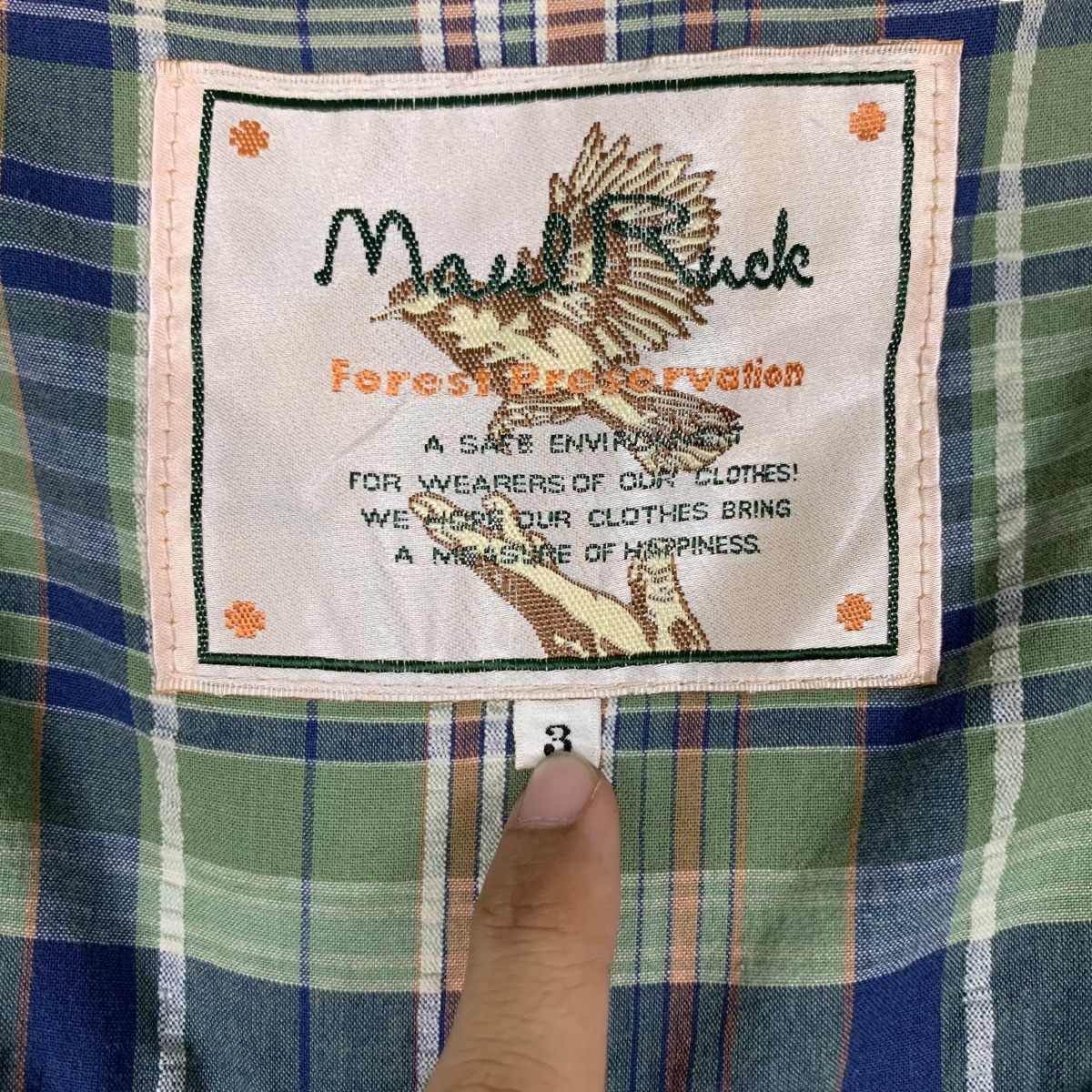 Japanese Brand MAUL RUCK Green Checked Casual Jacket #1047-C47 Size US M / EU 48-50 / 2 - 16 Thumbnail