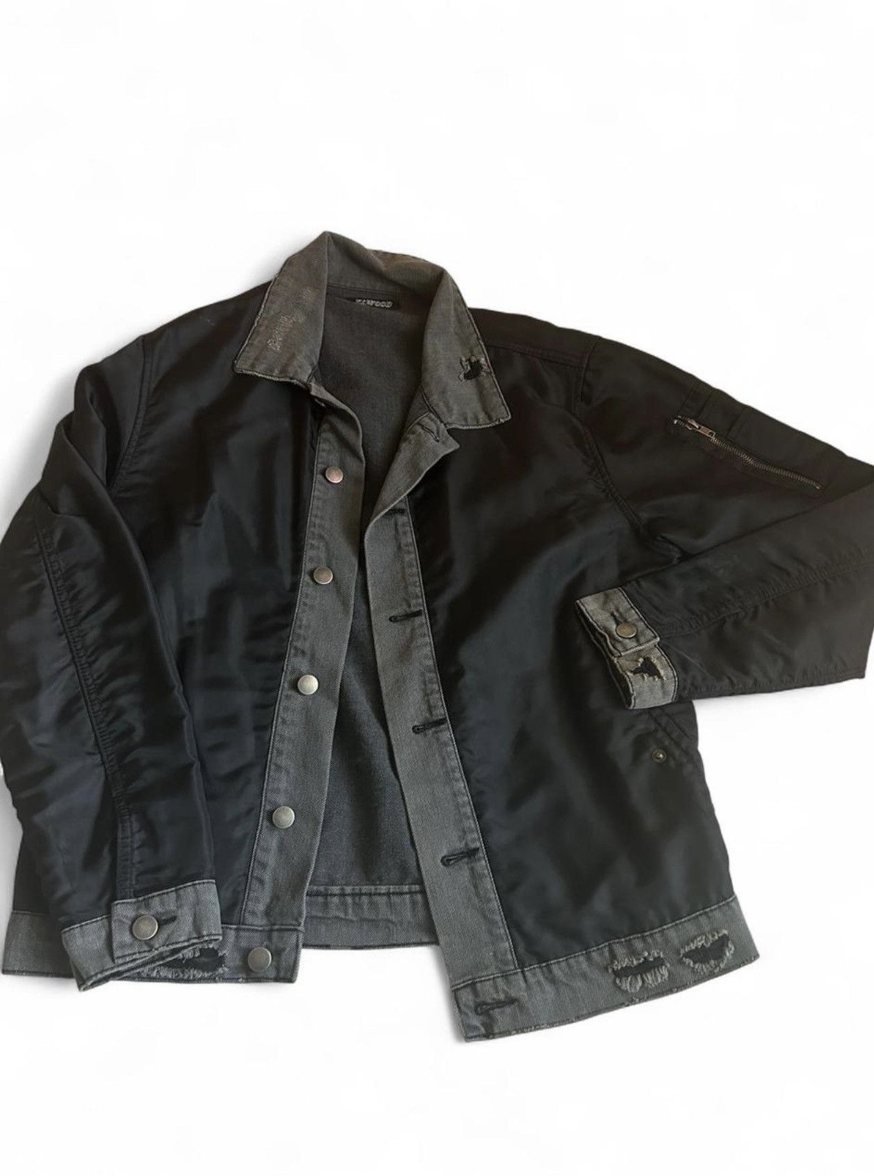 Elwood Black unique denim jacket Size US S / EU 44-46 / 1 - 2 Thumbnail