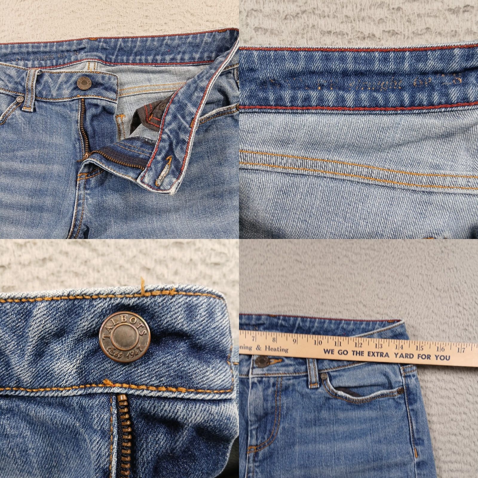 Talbots VINTAGE? No. Talbots Heritage Straight Leg Jeans Women Size 4 Blue Denim Stretch EUC Size 27" / US 4 / IT 40 - 8 Thumbnail