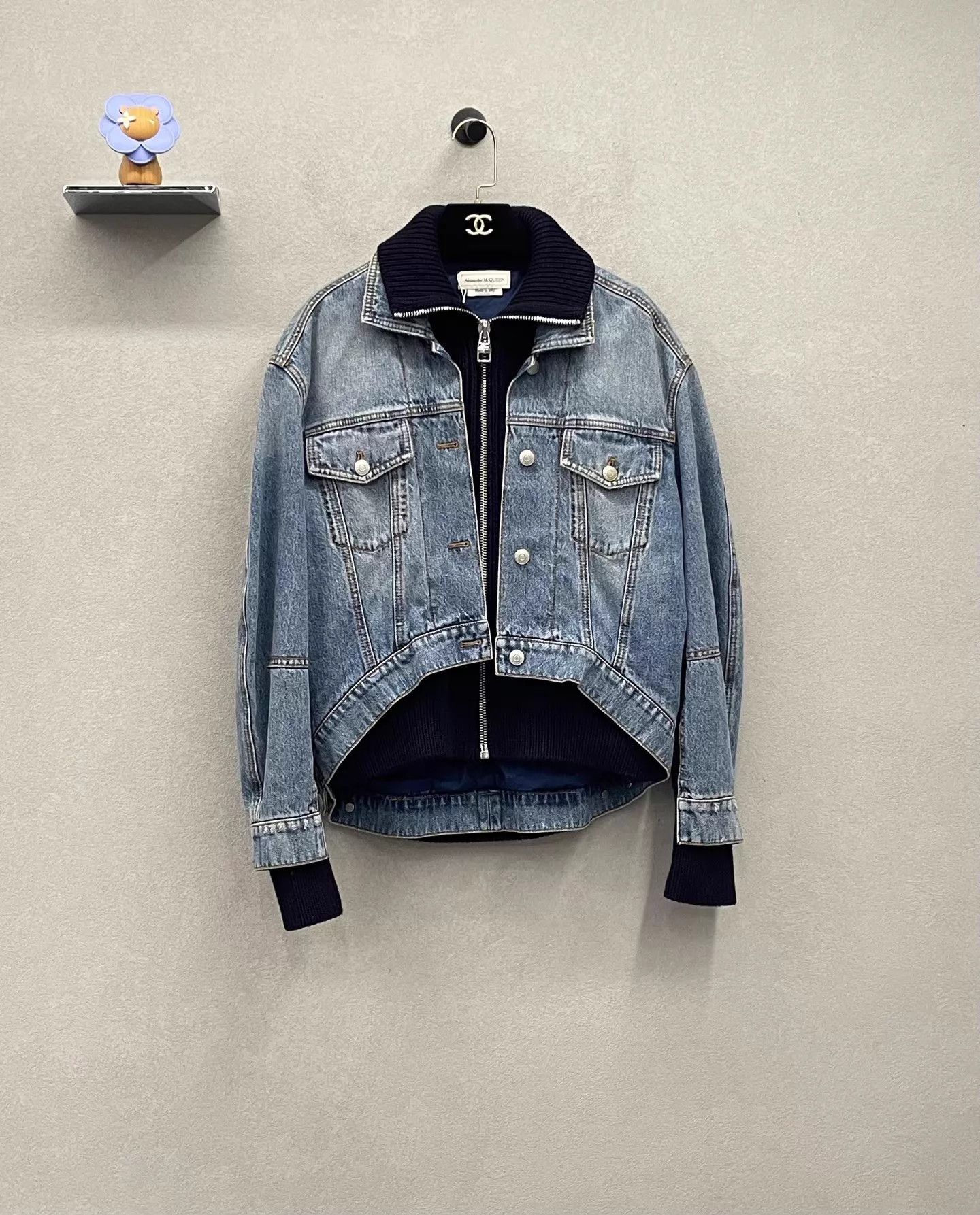 Alexander McQueen Alexander McQueen Denim-Knit Panel Jacket Women's 38 Size XS / US 0-2 / IT 36-38 - 3 Thumbnail