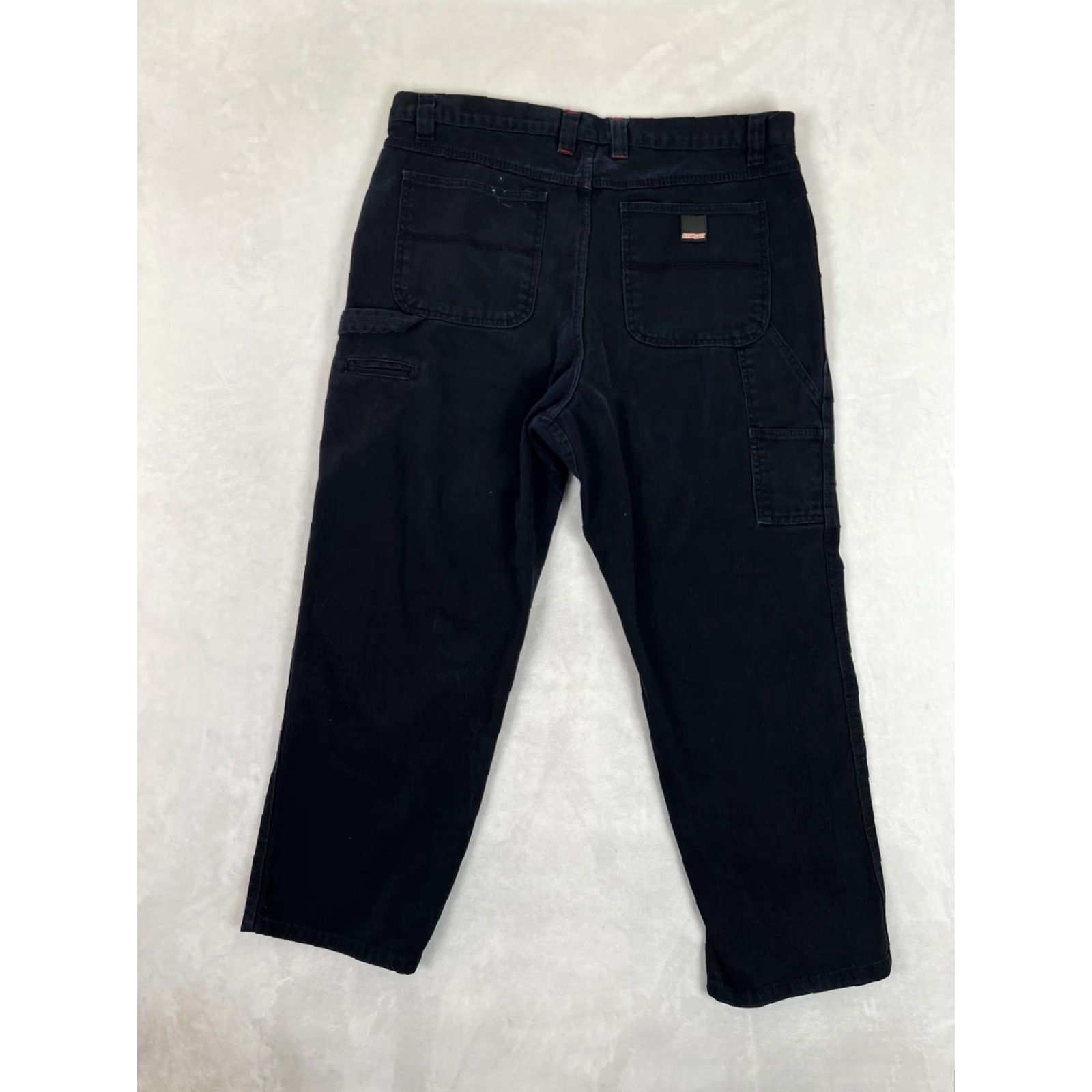Vintage Craftsman Jeans Mens 40x30 Black Relaxed Straight Utility Work Rope Pockets Logo Vintage: No Size US 40 / EU 56 - 6 Thumbnail