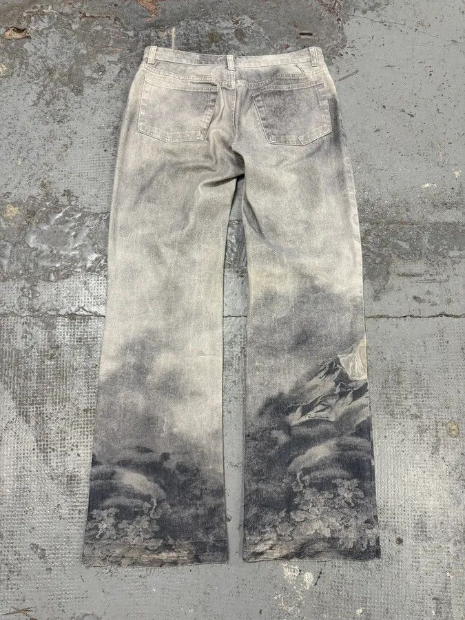 Roberto Cavalli 1990s Roberto Cavalli Angels Renaissance Grey Pants Size US 32 / EU 48 - 6 Thumbnail