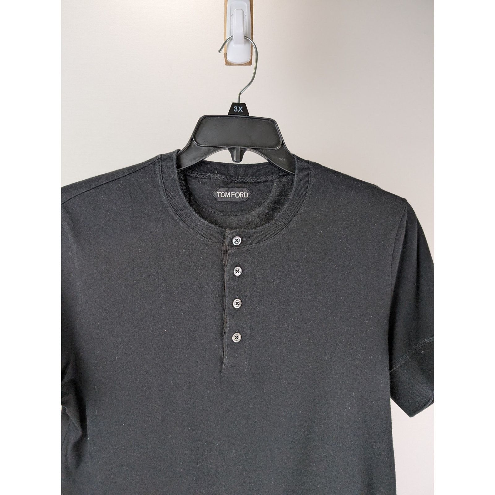 Tom Ford o1rshd1 CC20 Henely Shirt in Black Size US M / EU 48-50 / 2 - 7 Thumbnail
