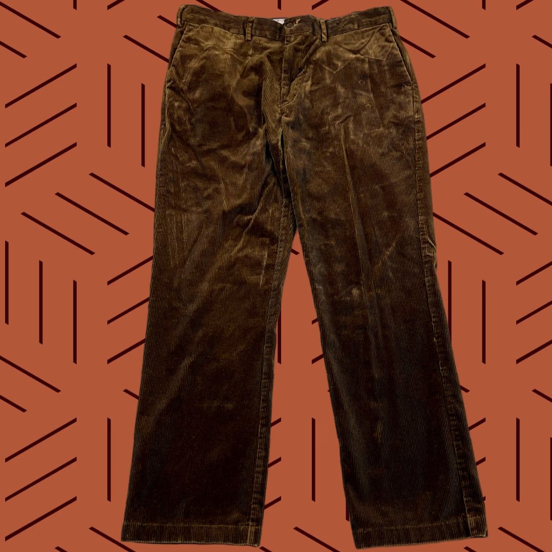Polo Ralph Lauren VINTAGE Polo Ralph Lauren Pants Men 38x30 Corduroy Straight Leg Brown Casual Size US M / EU 48-50 / 2 - 1 Thumbnail