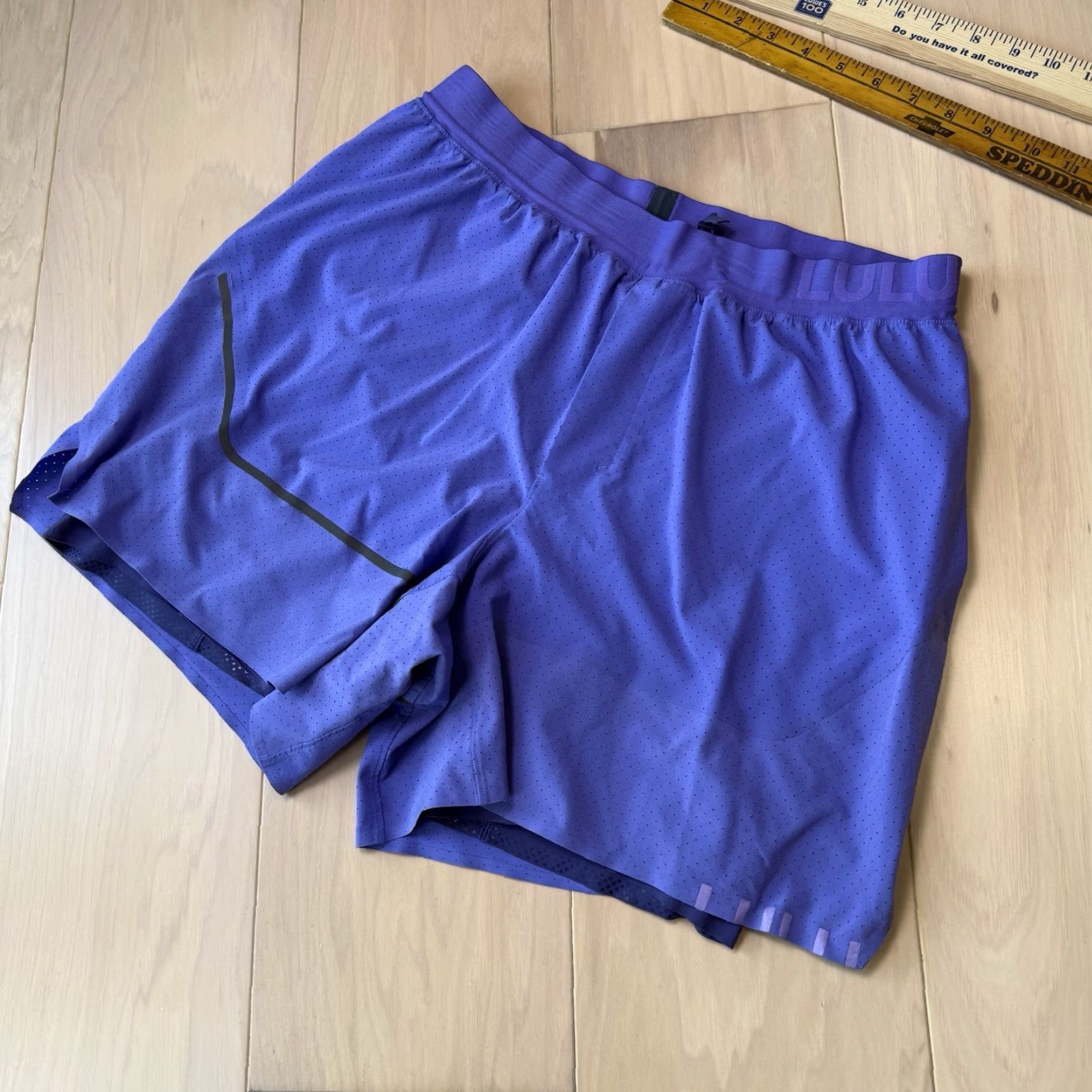 Lululemon Lululemon Surge Shorts Large Purple Lined Athletic Activewear Men Shirt? Size US 33 - 8 Thumbnail