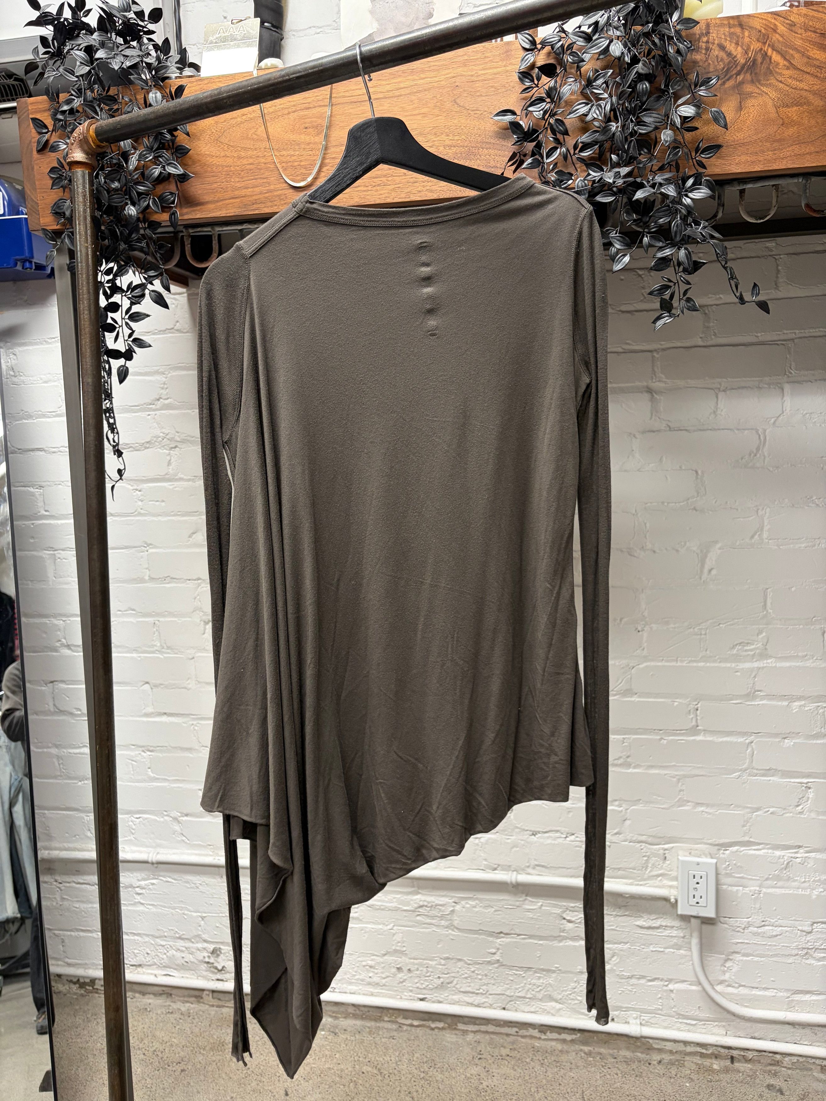Rick Owens 2000s Rick Owens ‘Lilies’ Cape Draped Sheer Black Long Sleeve Shirt Size S / US 4 / IT 40 - 3 Thumbnail