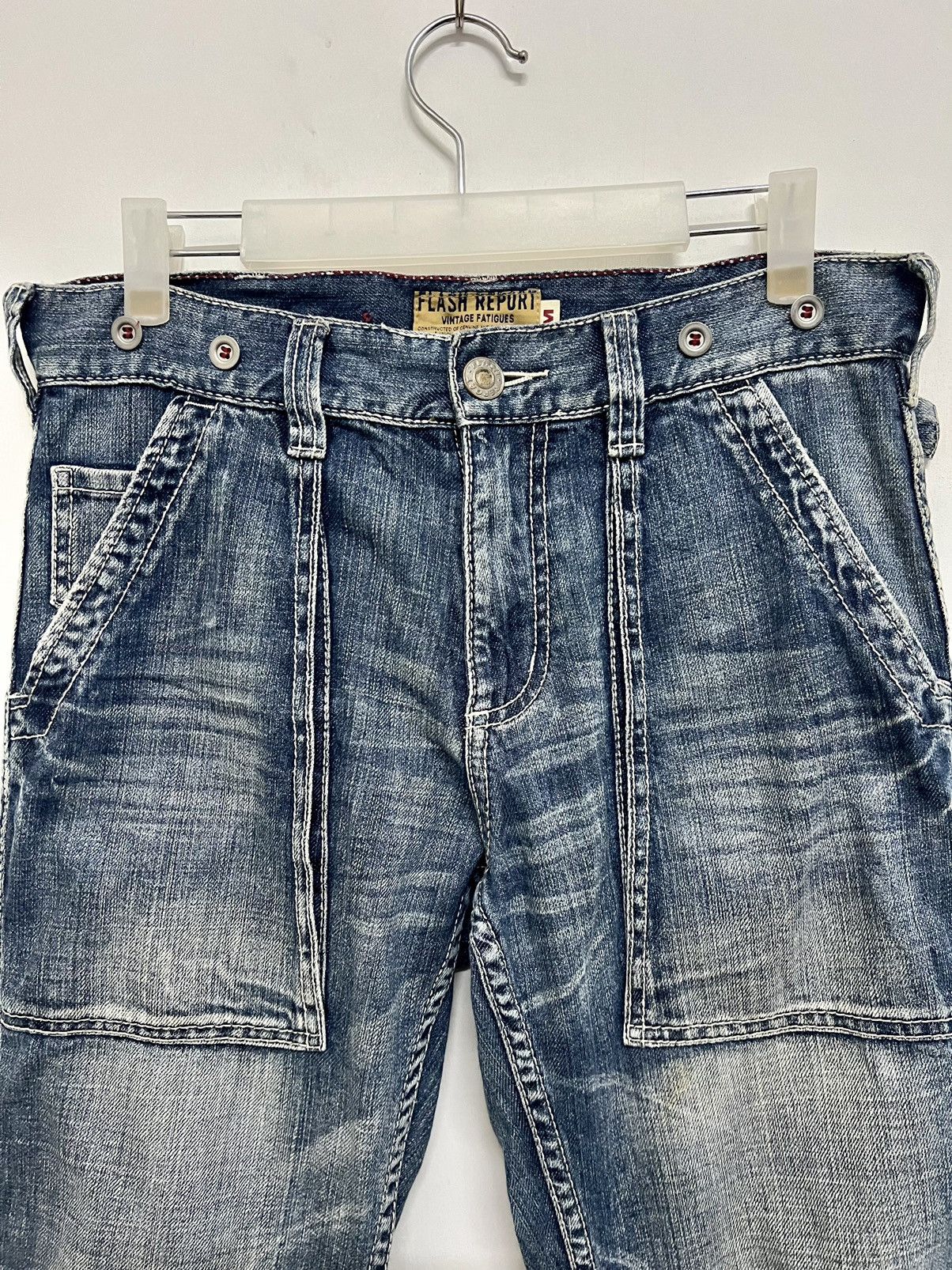 Japanese Brand FLASH REPORT JAPAN MUDWASH SMOKE FLARE JEANS Size US 33 - 6 Thumbnail