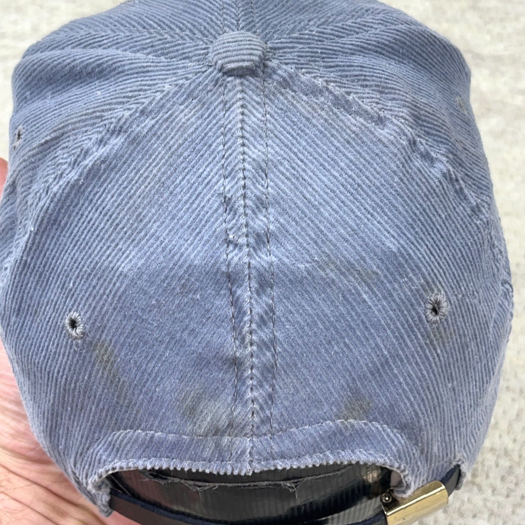 Vintage VINTAGE Ameri Cap Detroit Dissel Har Cap Gray Corduroy Strap back Made In USA Covington Size ONE SIZE - 5 Thumbnail