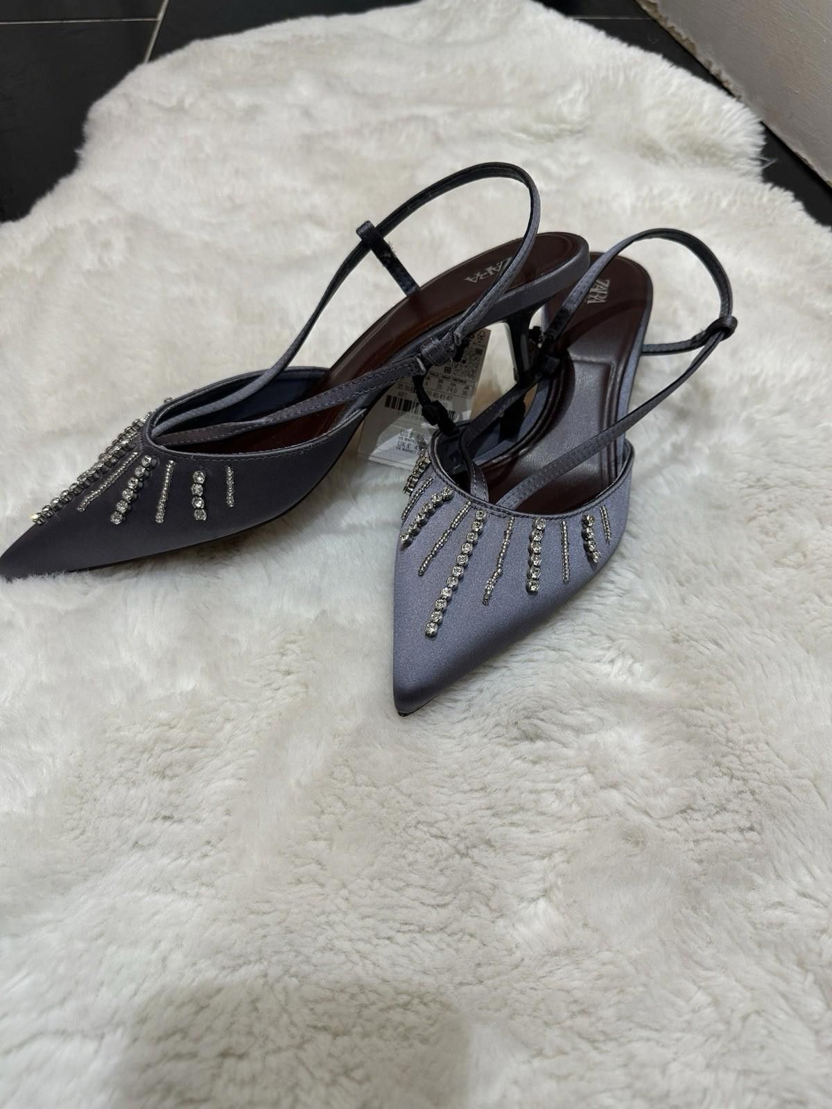 Zara Zara Grey Pointed Shoes Size US 6 / IT 36 - 4 Thumbnail